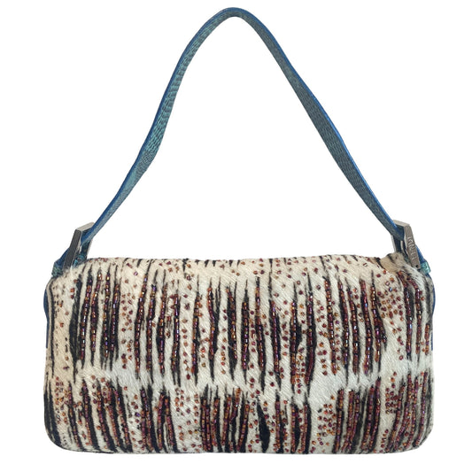 FENDI Zebra Design Pony Calf Hair with Beads Baguette Shoulder Bag, in , Sold by HIVE PRELOVED - Shoulder Bags, ,