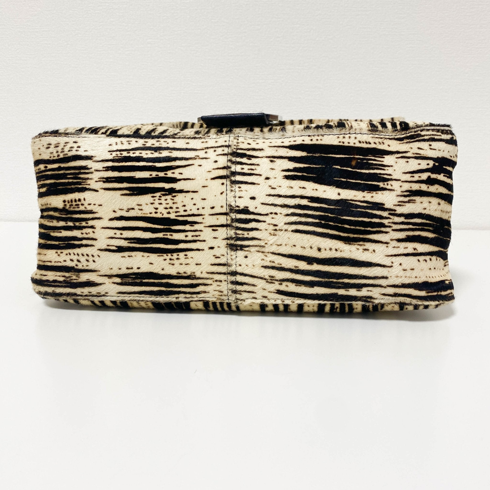 FENDI Zebra Print Pony Hair Baguette Mamma Black, in , Sold by HIVE PRELOVED - Handle Bags, ,