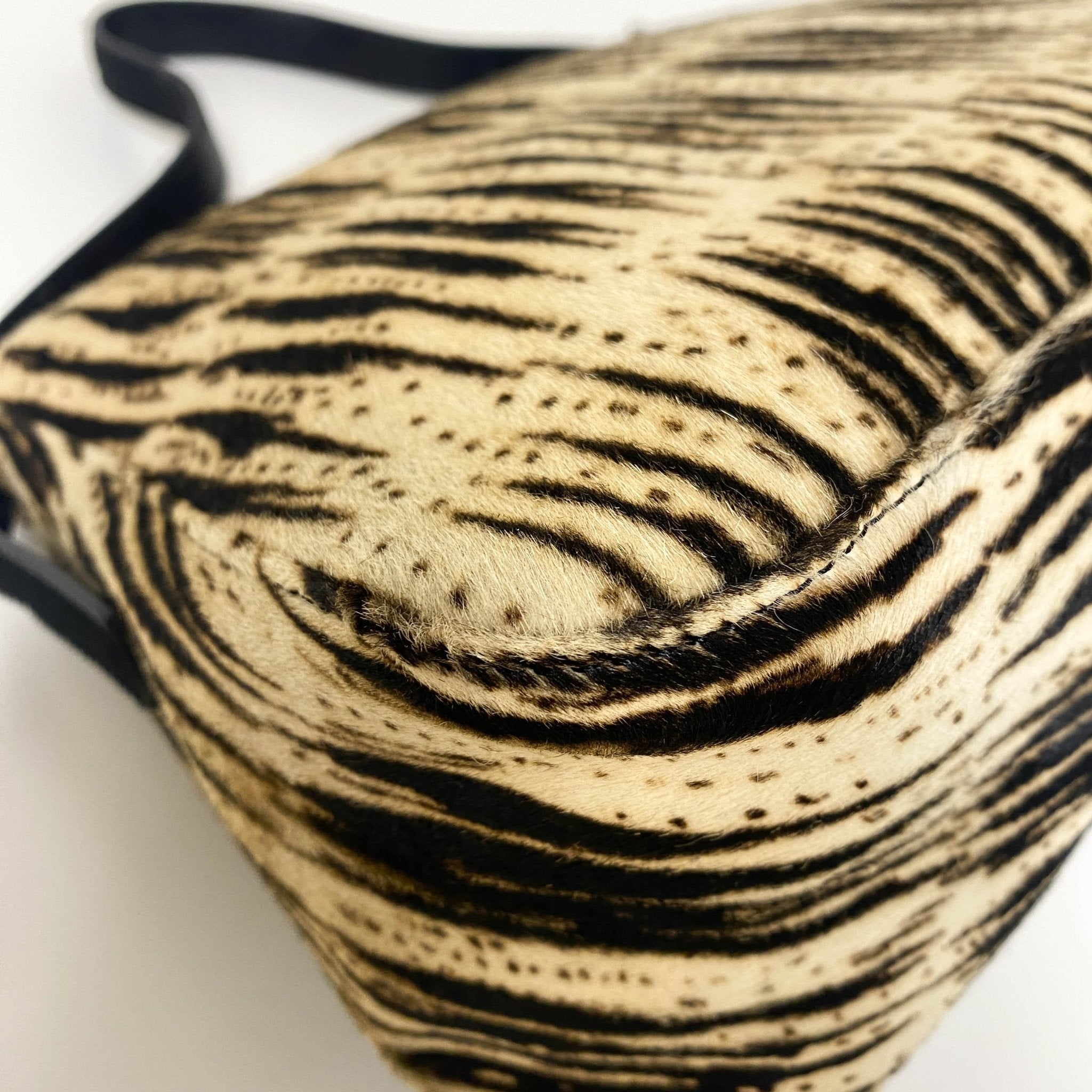 FENDI Zebra Print Pony Hair Baguette Mamma Black, in , Sold by HIVE PRELOVED - Handle Bags, ,