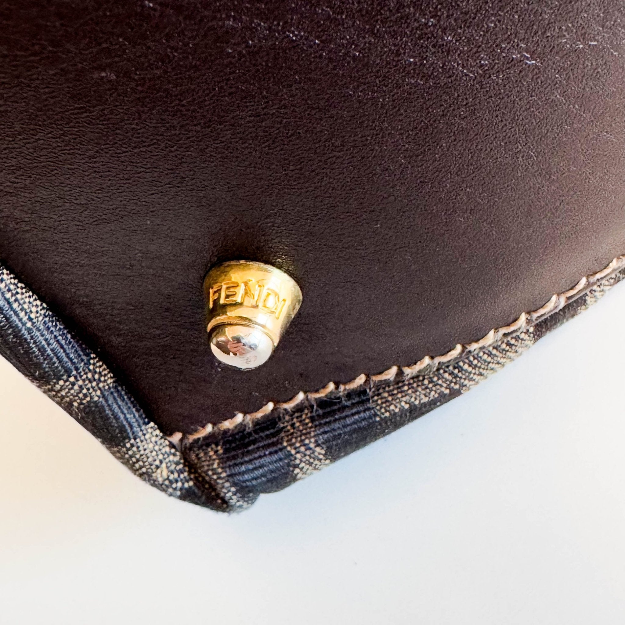 FENDI Zucca Brown Canvas Boston Bag Gold Hardware, in , Sold by HIVE PRELOVED - Travel bags, ,