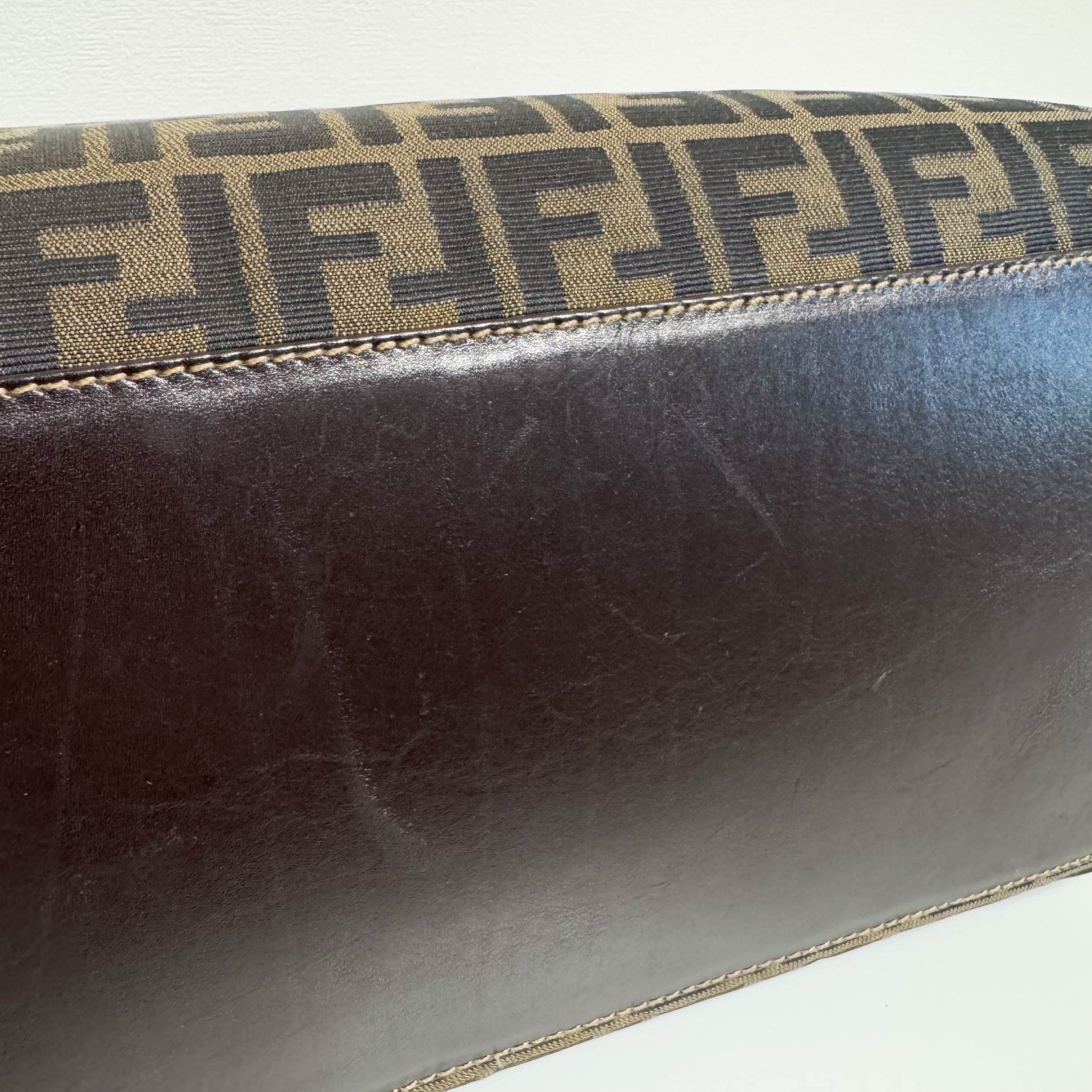 FENDI Zucca Brown Canvas Boston Bag Gold Hardware, in , Sold by HIVE PRELOVED - Travel bags, ,