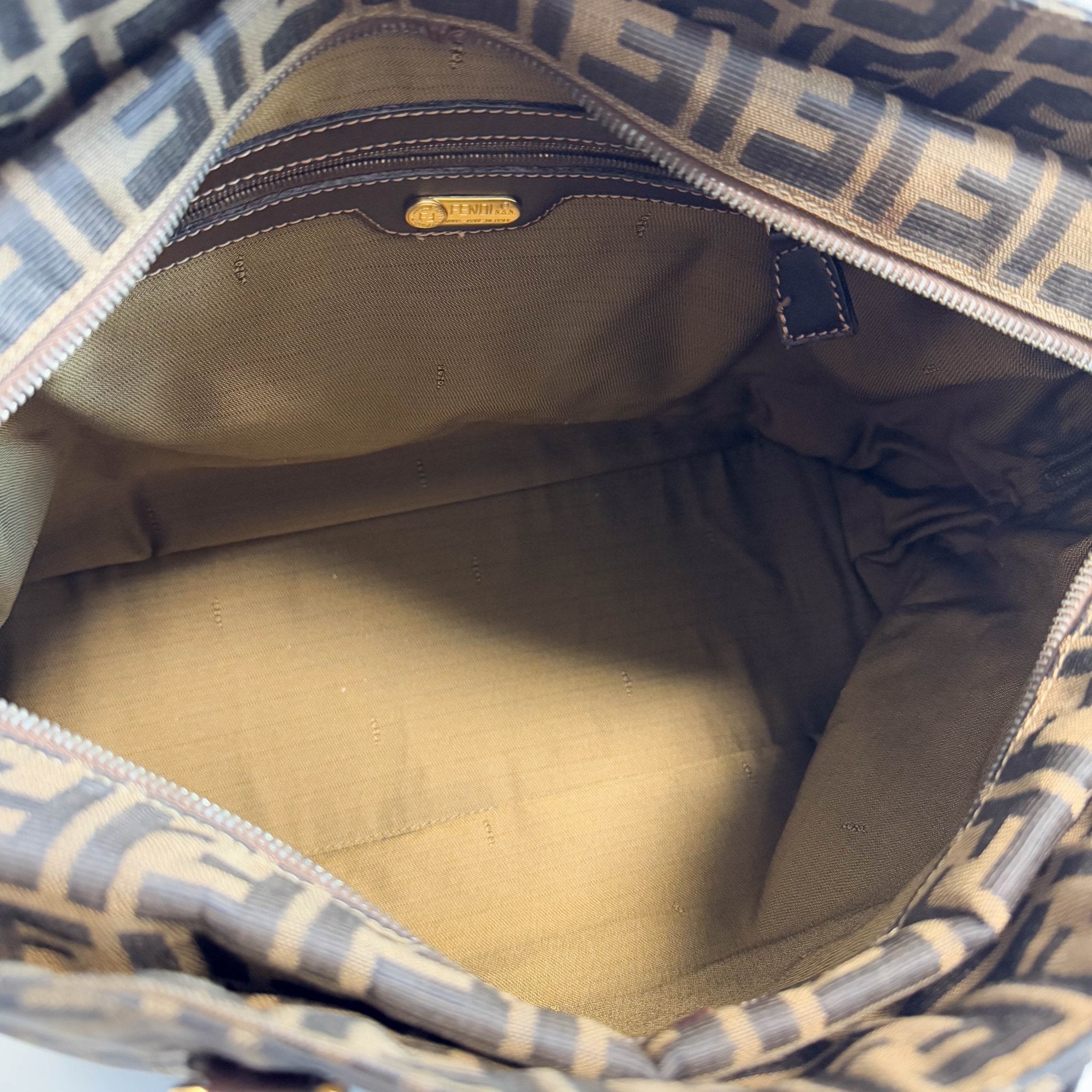 FENDI Zucca Brown Canvas Boston Bag Gold Hardware, in , Sold by HIVE PRELOVED - Travel bags, ,