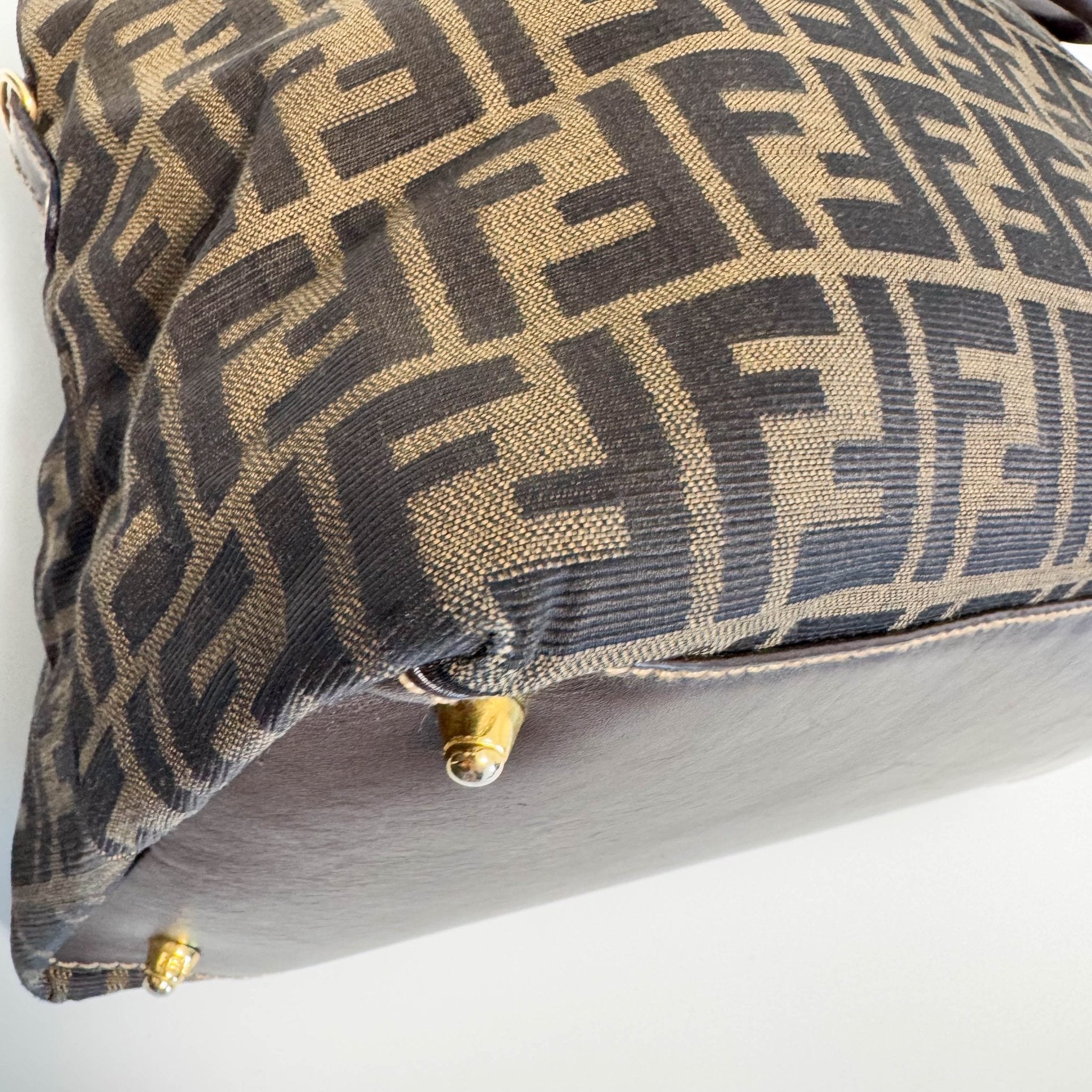 FENDI Zucca Brown Canvas Boston Bag Gold Hardware, in , Sold by HIVE PRELOVED - Travel bags, ,