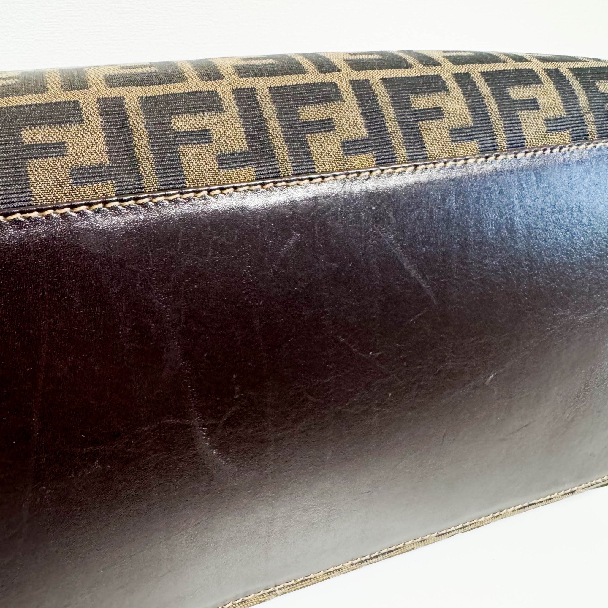 FENDI Zucca Brown Canvas Boston Bag Gold Hardware, in , Sold by HIVE PRELOVED - Travel bags, ,