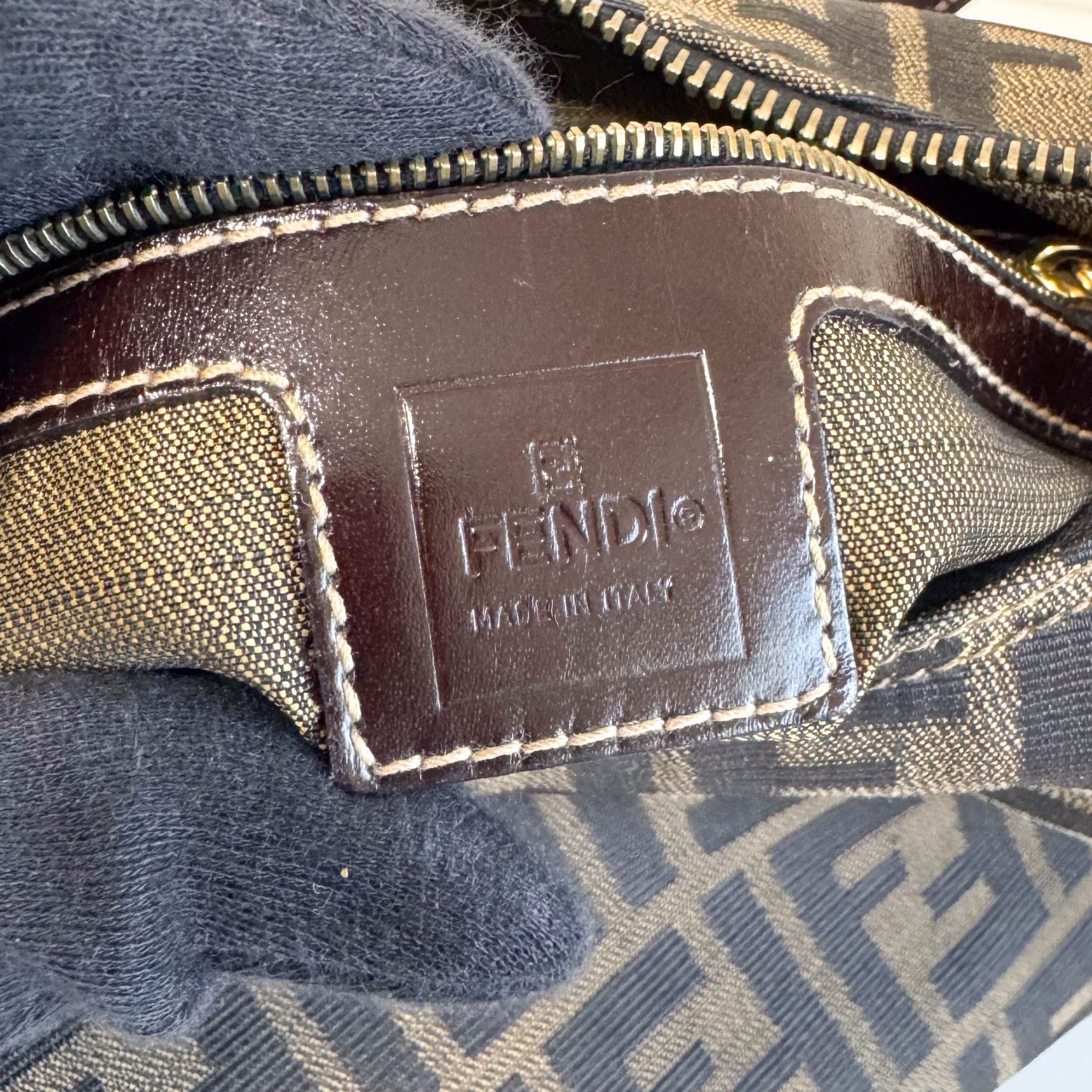 FENDI Zucca Brown Canvas Hobo Shoulder Bag, in , Sold by HIVE PRELOVED - Shoulder Bags, ,