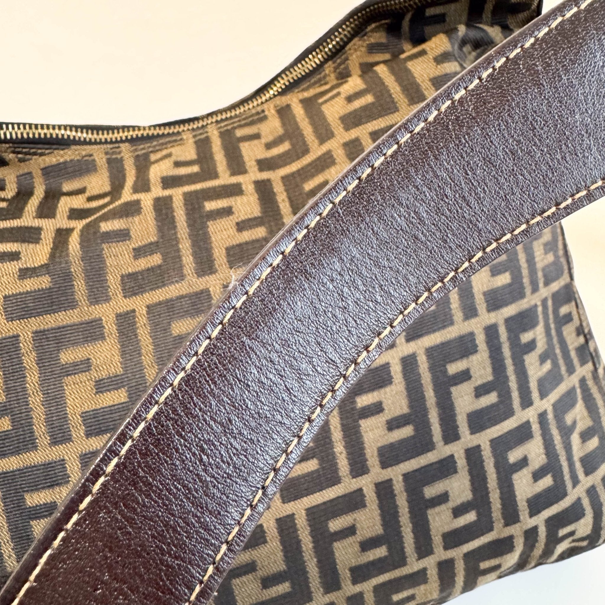 FENDI Zucca Brown Canvas Hobo Shoulder Bag, in , Sold by HIVE PRELOVED - Shoulder Bags, ,