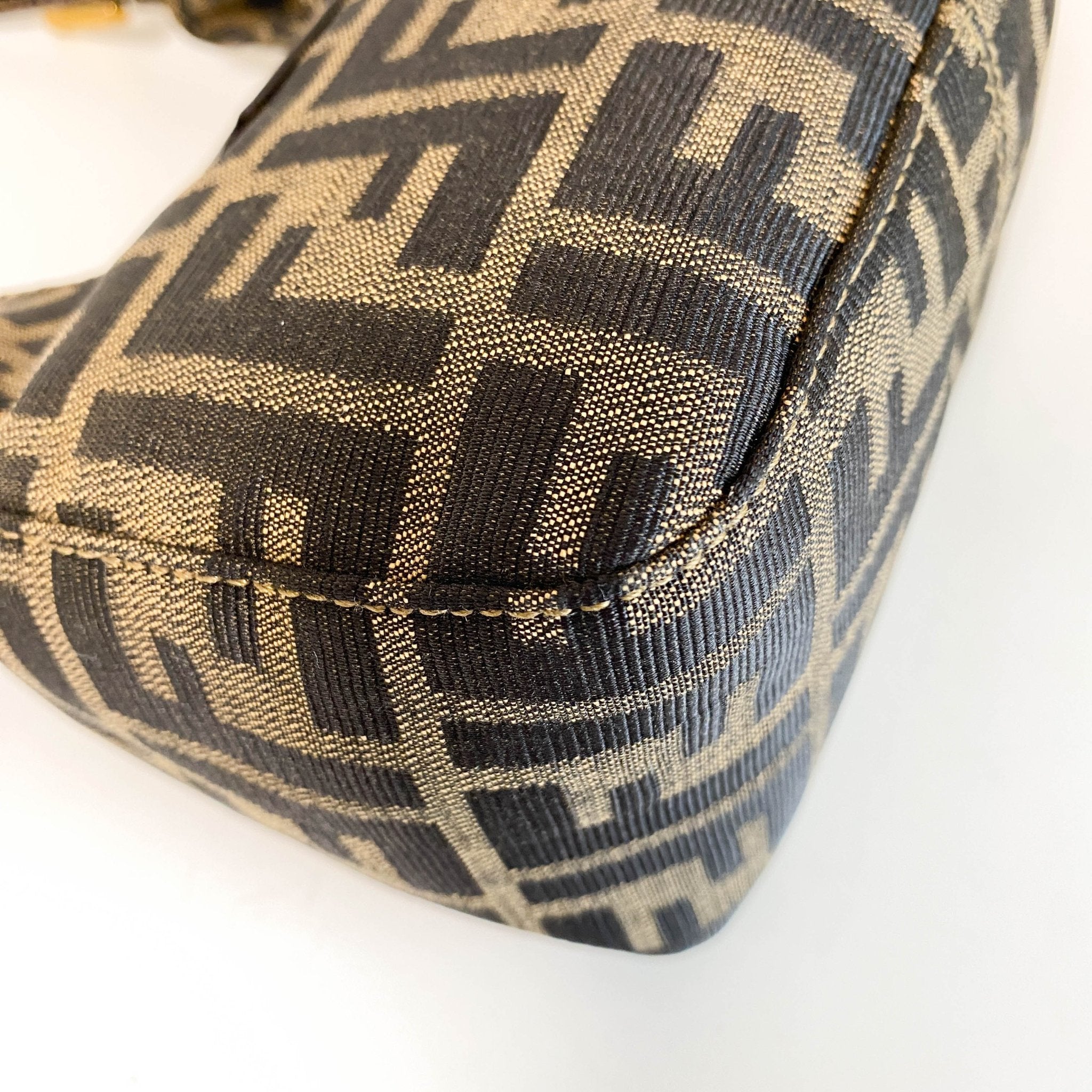 FENDI Zucca Brown Canvas Hobo Shoulder Bag with Gold Hardware, in , Sold by HIVE PRELOVED - Shoulder Bags, ,