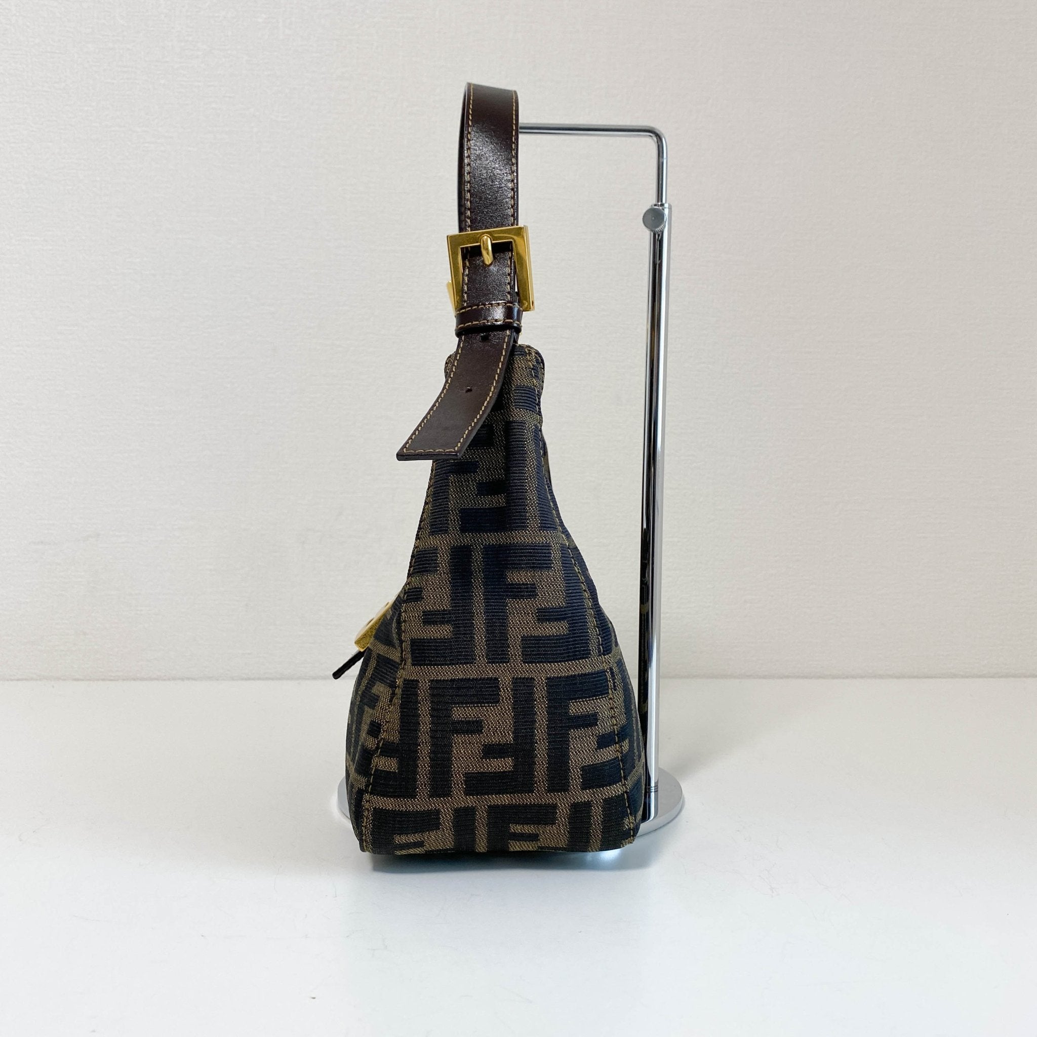 FENDI Zucca Brown Canvas Hobo Shoulder Bag with Gold Hardware, in , Sold by HIVE PRELOVED - Shoulder Bags, ,