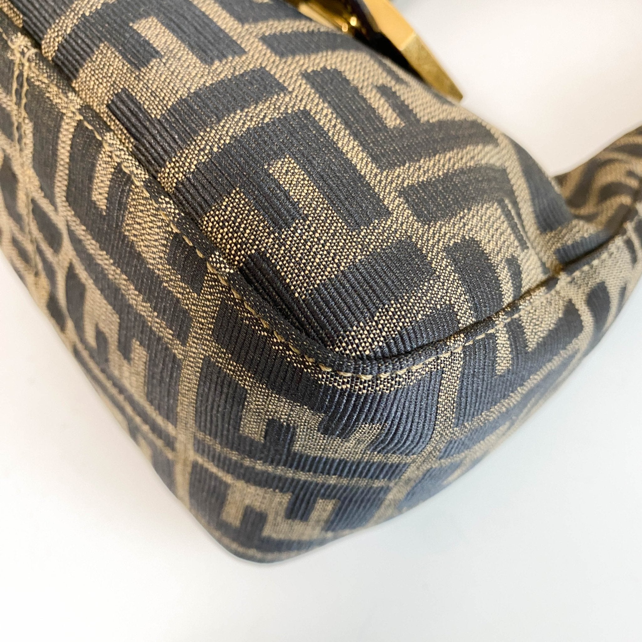 FENDI Zucca Brown Canvas Hobo Shoulder Bag with Gold Hardware, in , Sold by HIVE PRELOVED - Shoulder Bags, ,