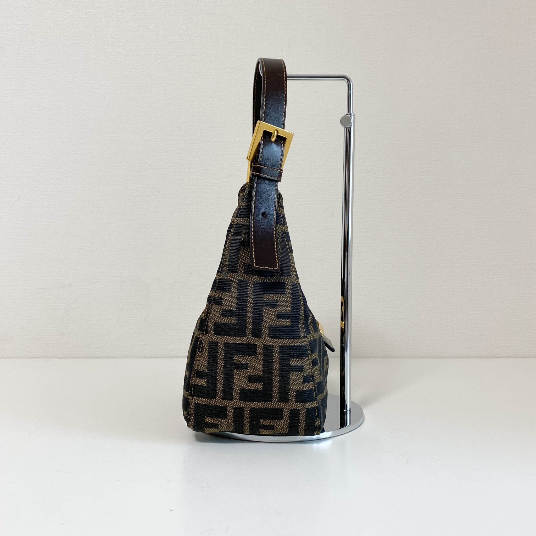 FENDI Zucca Brown Canvas Hobo Shoulder Bag with Gold Hardware, in , Sold by HIVE PRELOVED - Shoulder Bags, ,