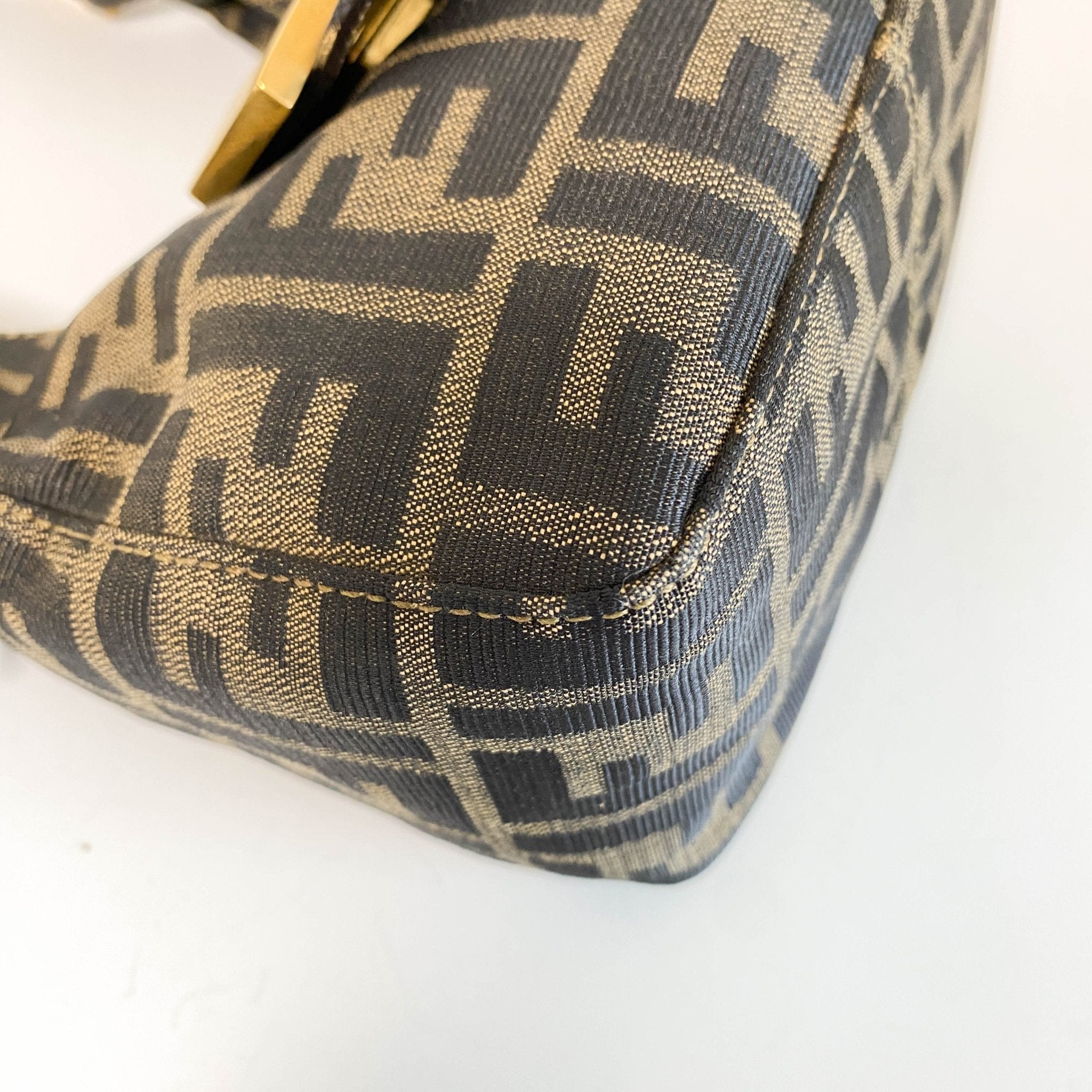 FENDI Zucca Brown Canvas Hobo Shoulder Bag with Gold Hardware, in , Sold by HIVE PRELOVED - Shoulder Bags, ,
