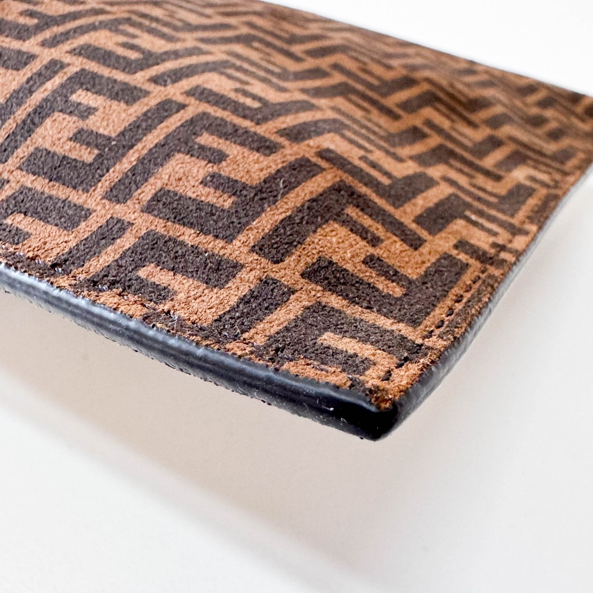 FENDI Zucca Brown Suede Zip Pouch, in , Sold by HIVE PRELOVED - Pouches, ,