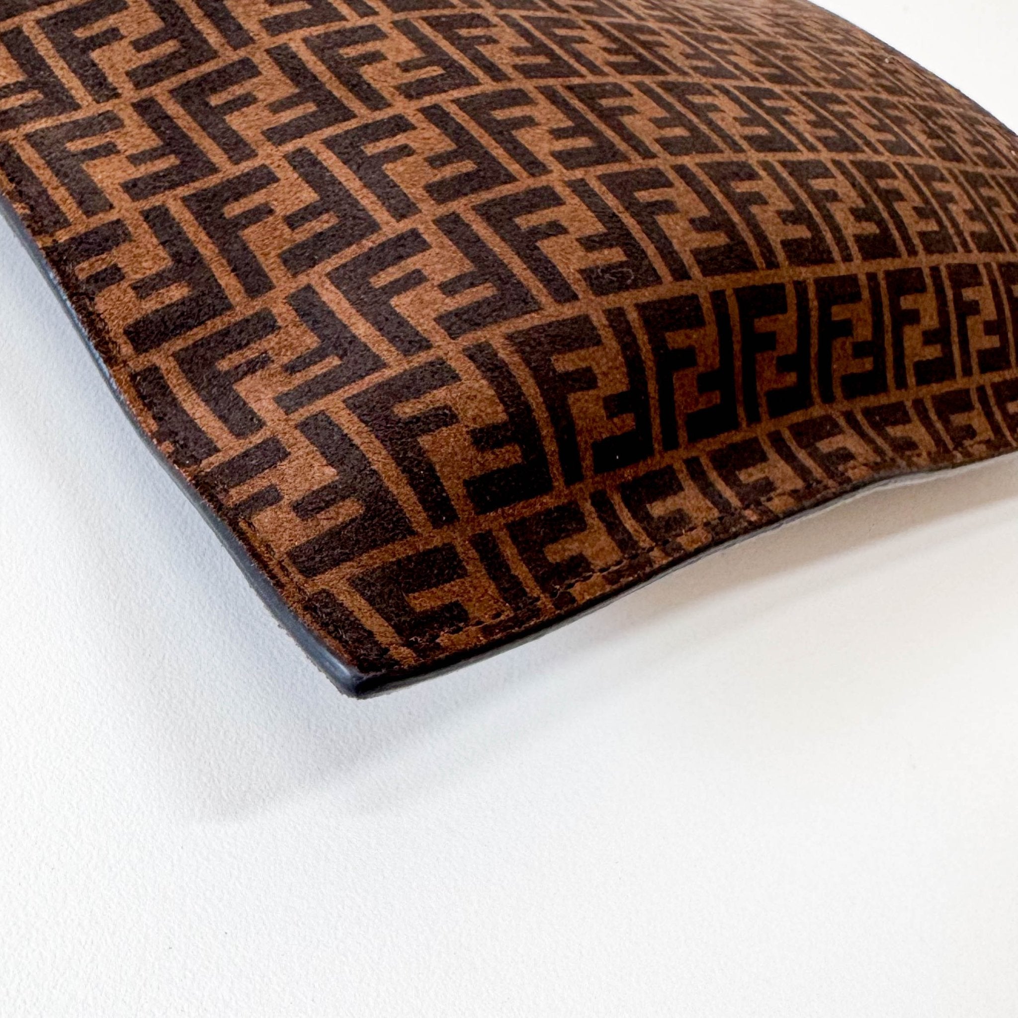 FENDI Zucca Brown Suede Zip Pouch, in , Sold by HIVE PRELOVED - Pouches, ,