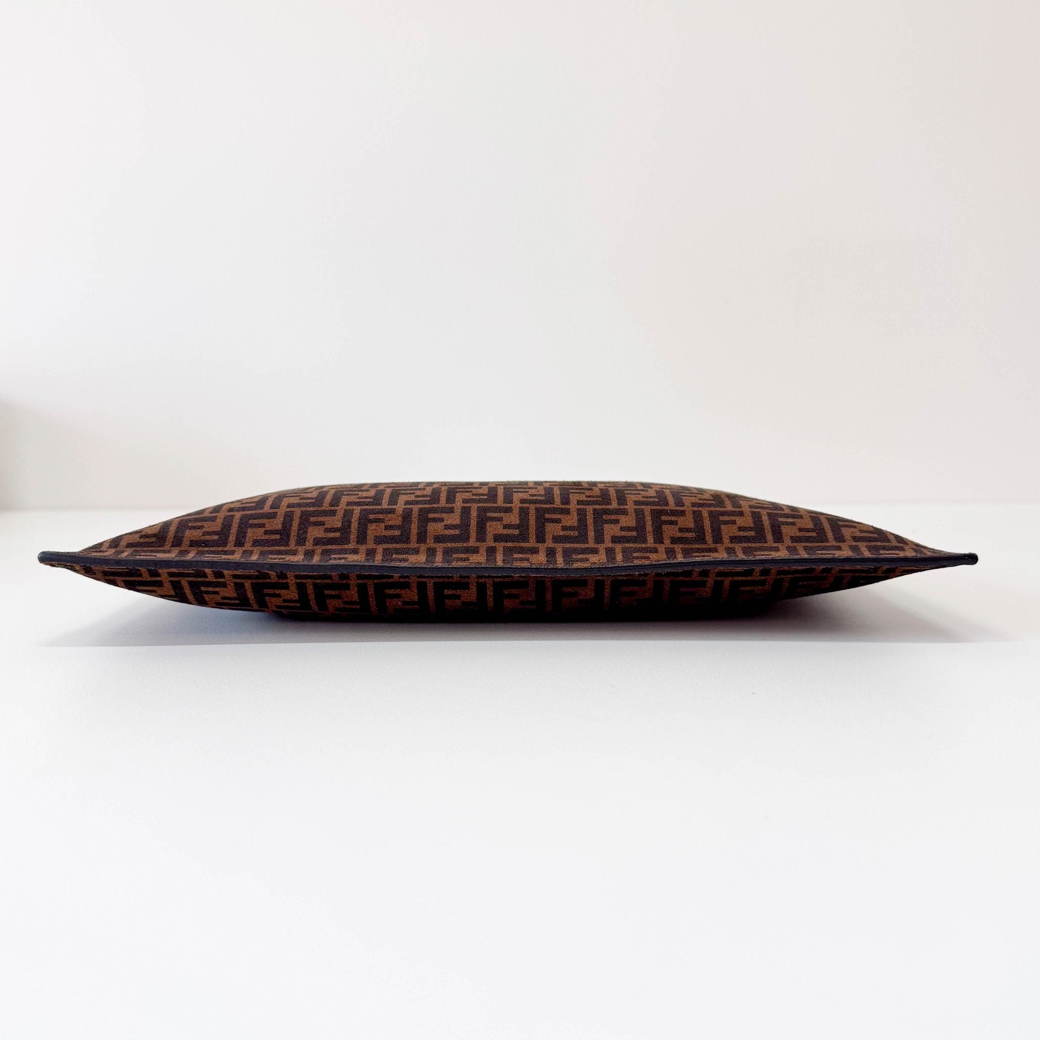 FENDI Zucca Brown Suede Zip Pouch, in , Sold by HIVE PRELOVED - Pouches, ,