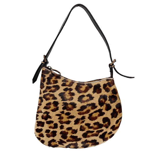 FENDI Zucca Canvas Leopard Pony Hair Shoulder Bag, in , Sold by HIVE PRELOVED - Shoulder Bags, ,