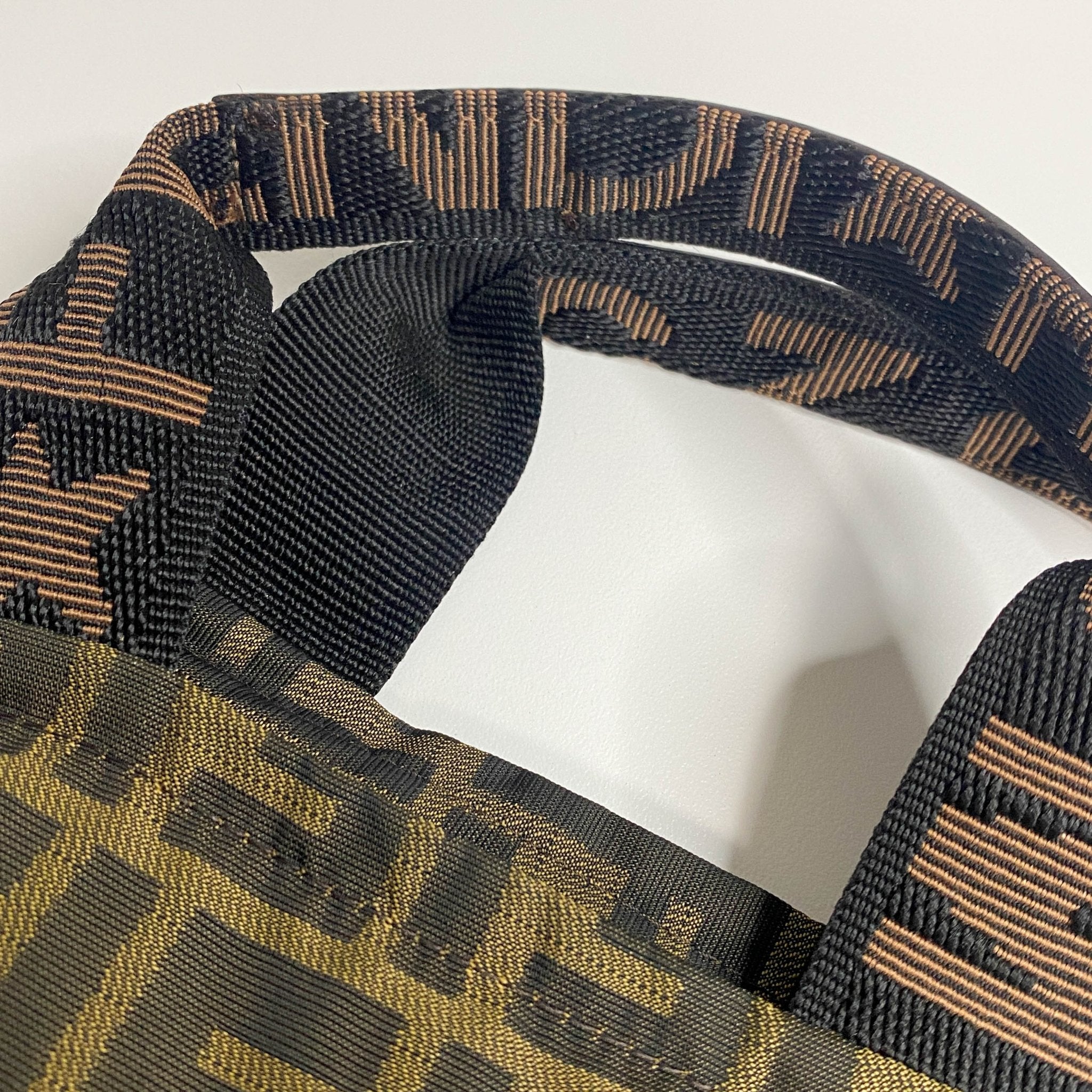 FENDI Zucca Double Handle Mini Pochette Pouch Bag, in , Sold by HIVE PRELOVED - Handle Bags, Mini bags,