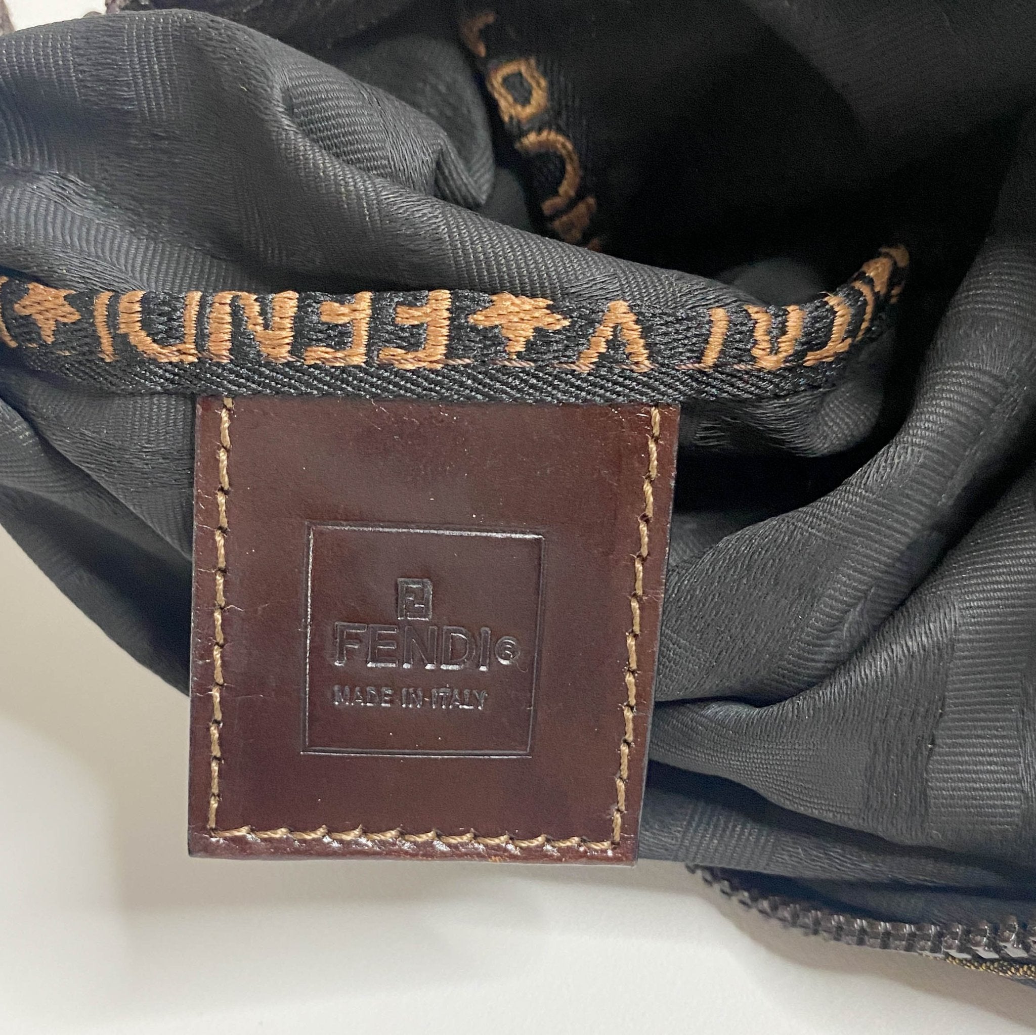 FENDI Zucca Double Handle Mini Pochette Pouch Bag, in , Sold by HIVE PRELOVED - Handle Bags, Mini bags,