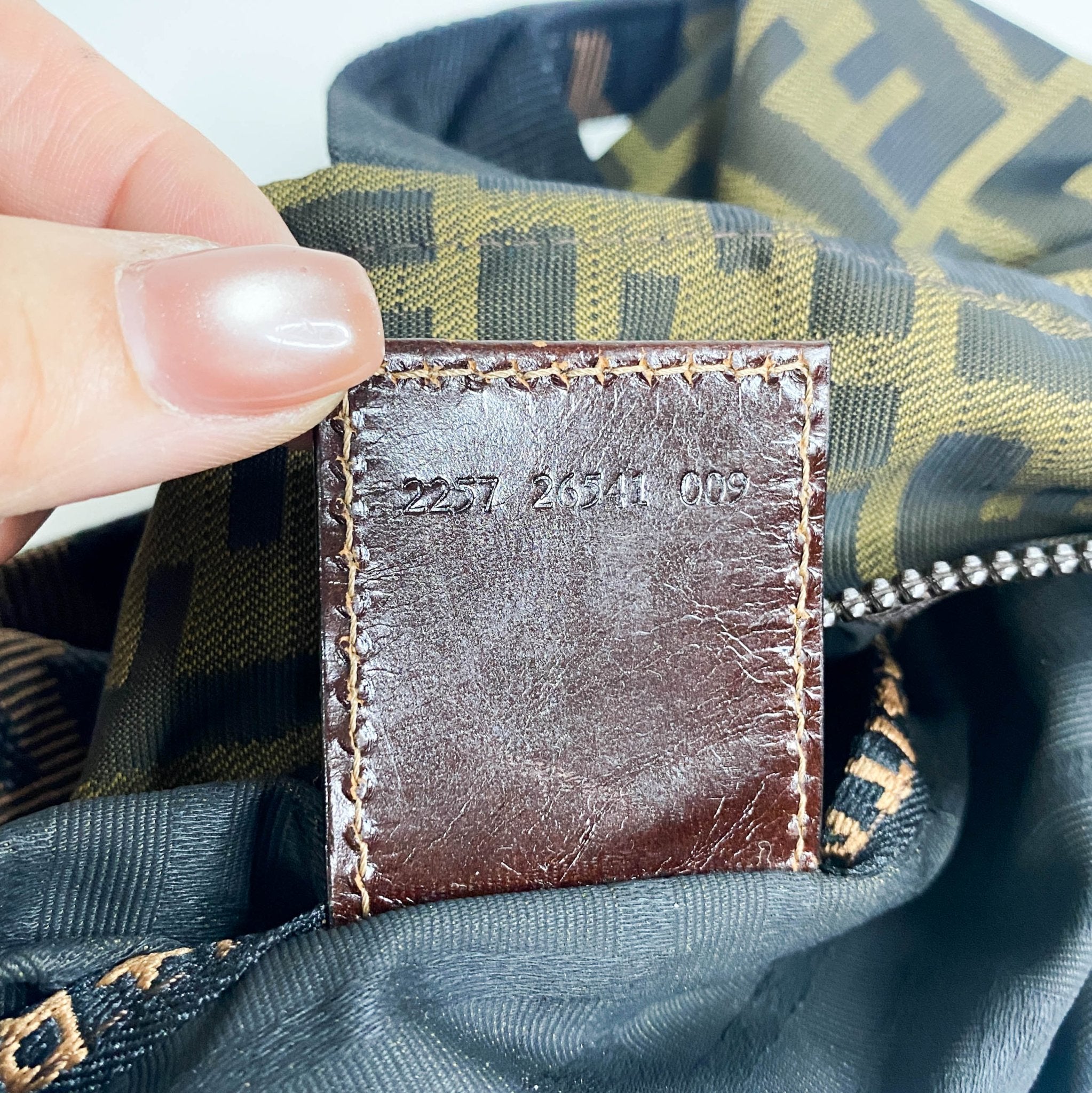 FENDI Zucca Double Handle Mini Pochette Pouch Bag, in , Sold by HIVE PRELOVED - Handle Bags, Mini bags,