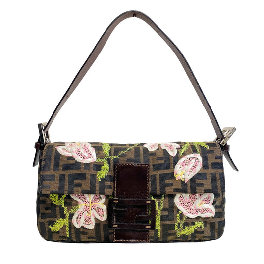 FENDI Zucca Embroidered Baguette, in , Sold by HIVE PRELOVED - Shoulder Bags, ,
