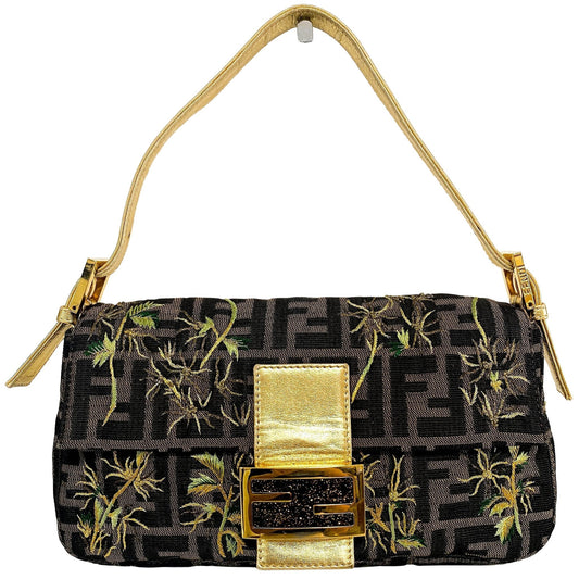 FENDI Zucca Embroidered Baguette, in , Sold by HIVE PRELOVED - Shoulder Bags, ,