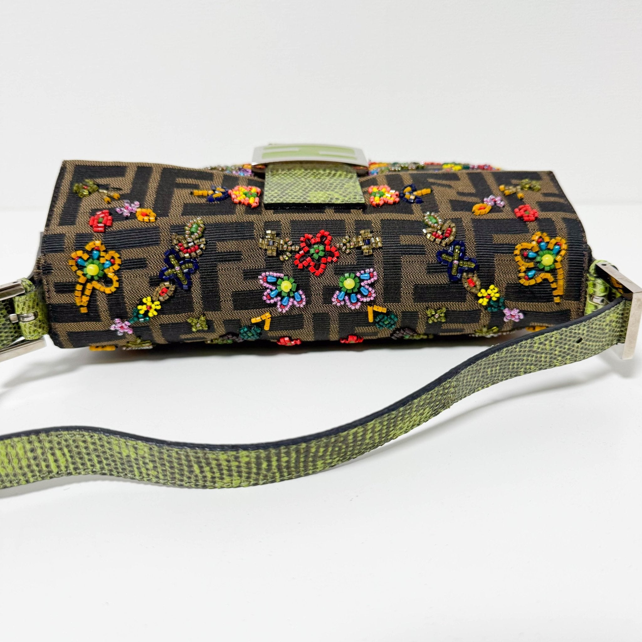 FENDI Zucca FF Design With Beads Baguette Shoulder Bag, in , Sold by HIVE PRELOVED - Shoulder Bags, ,