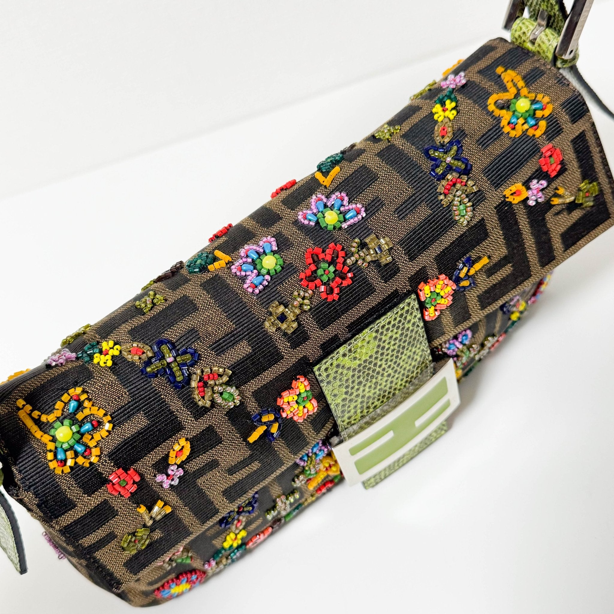 FENDI Zucca FF Design With Beads Baguette Shoulder Bag, in , Sold by HIVE PRELOVED - Shoulder Bags, ,