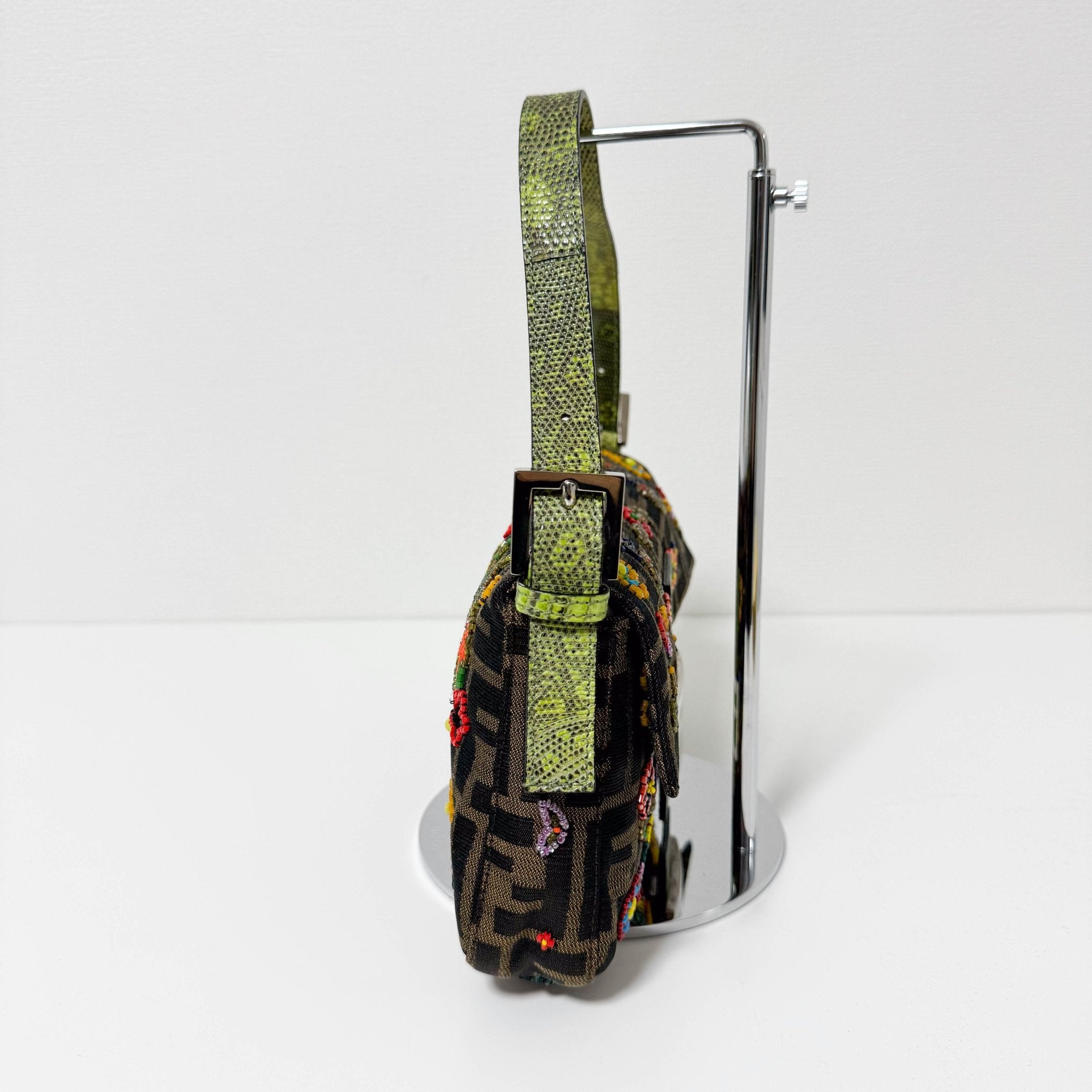 FENDI Zucca FF Design With Beads Baguette Shoulder Bag, in , Sold by HIVE PRELOVED - Shoulder Bags, ,