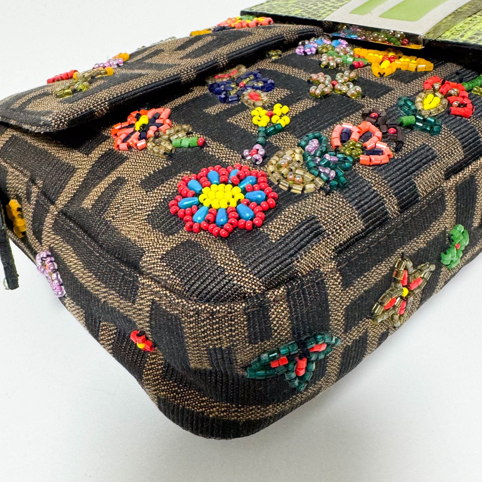 FENDI Zucca FF Design With Beads Baguette Shoulder Bag, in , Sold by HIVE PRELOVED - Shoulder Bags, ,