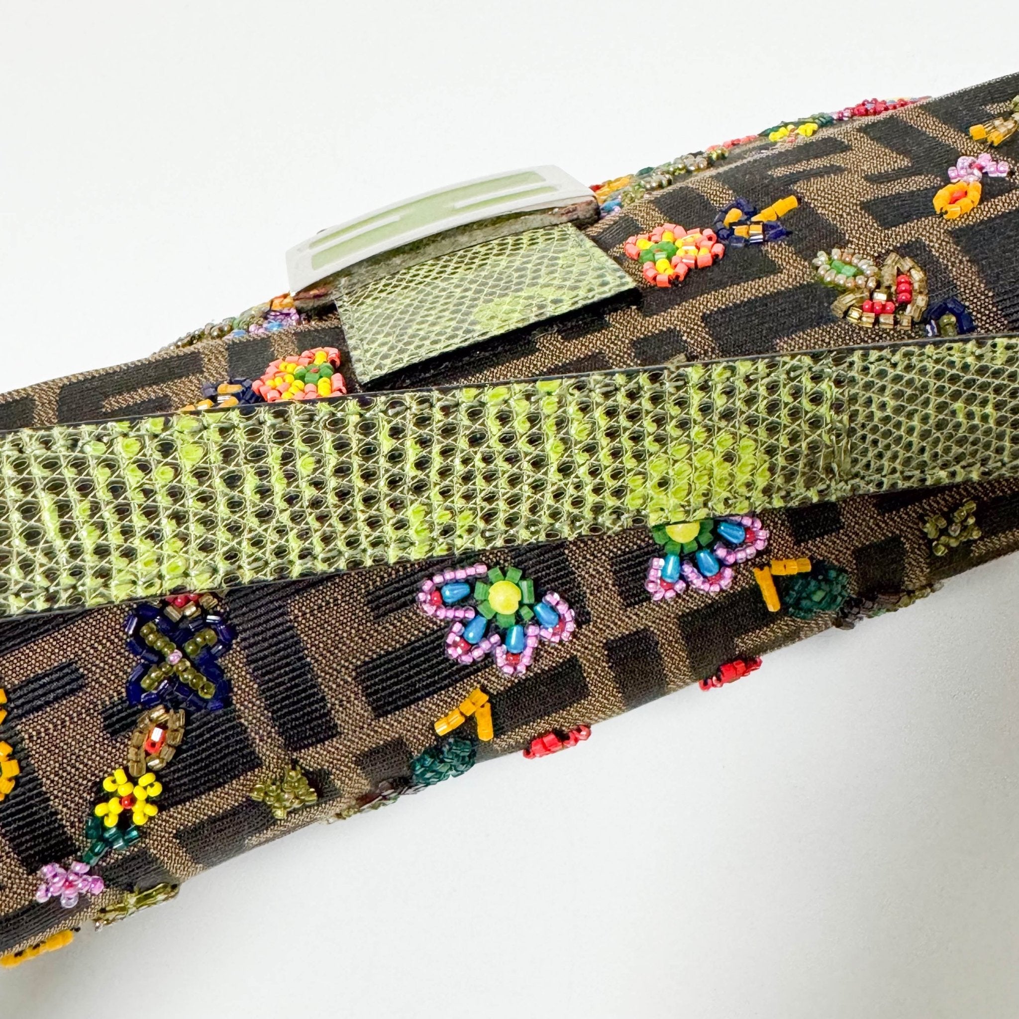 FENDI Zucca FF Design With Beads Baguette Shoulder Bag, in , Sold by HIVE PRELOVED - Shoulder Bags, ,