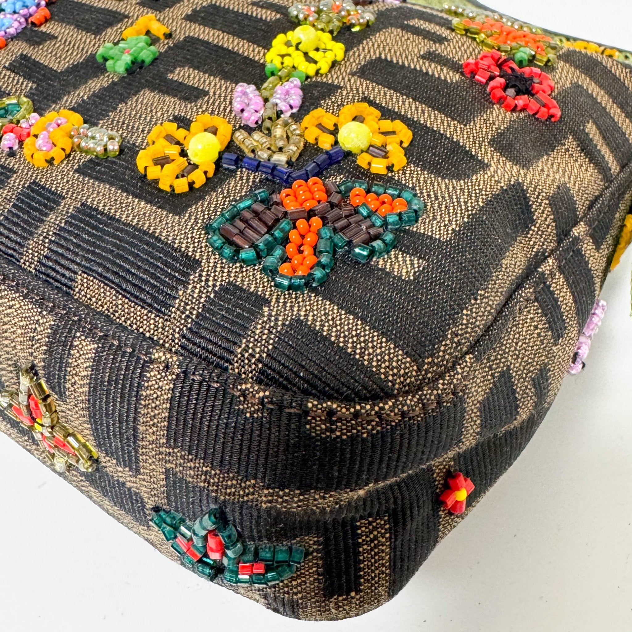 FENDI Zucca FF Design With Beads Baguette Shoulder Bag, in , Sold by HIVE PRELOVED - Shoulder Bags, ,