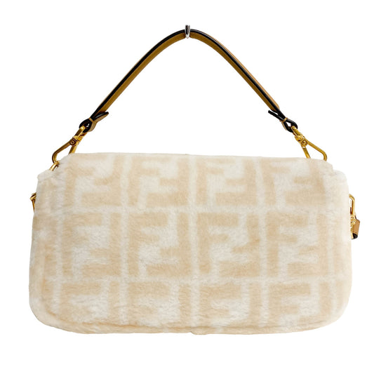 FENDI Zucca Fur Baguette Shoulder Bag, in , Sold by HIVE PRELOVED - Shoulder Bags, ,