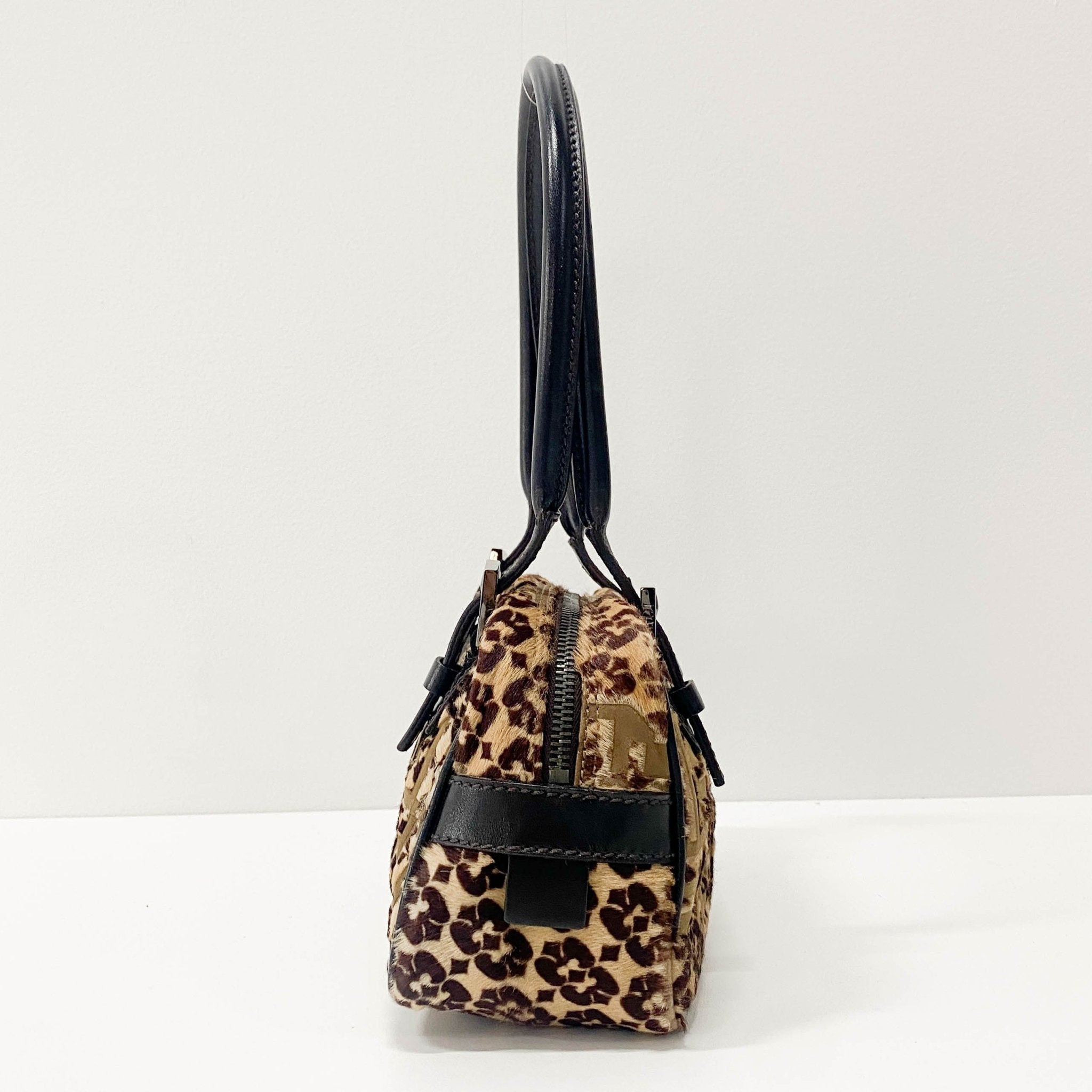 FENDI Zucca Leopard Print Pony Hair Shoulder Bag, in , Sold by HIVE PRELOVED - Shoulder Bags, ,