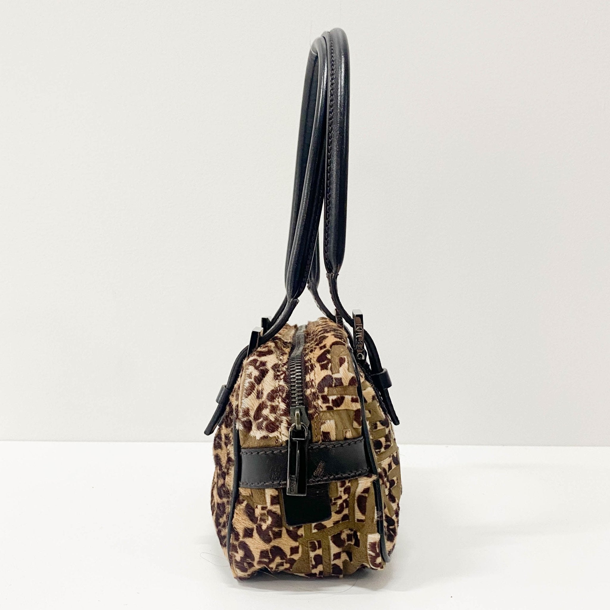 FENDI Zucca Leopard Print Pony Hair Shoulder Bag, in , Sold by HIVE PRELOVED - Shoulder Bags, ,