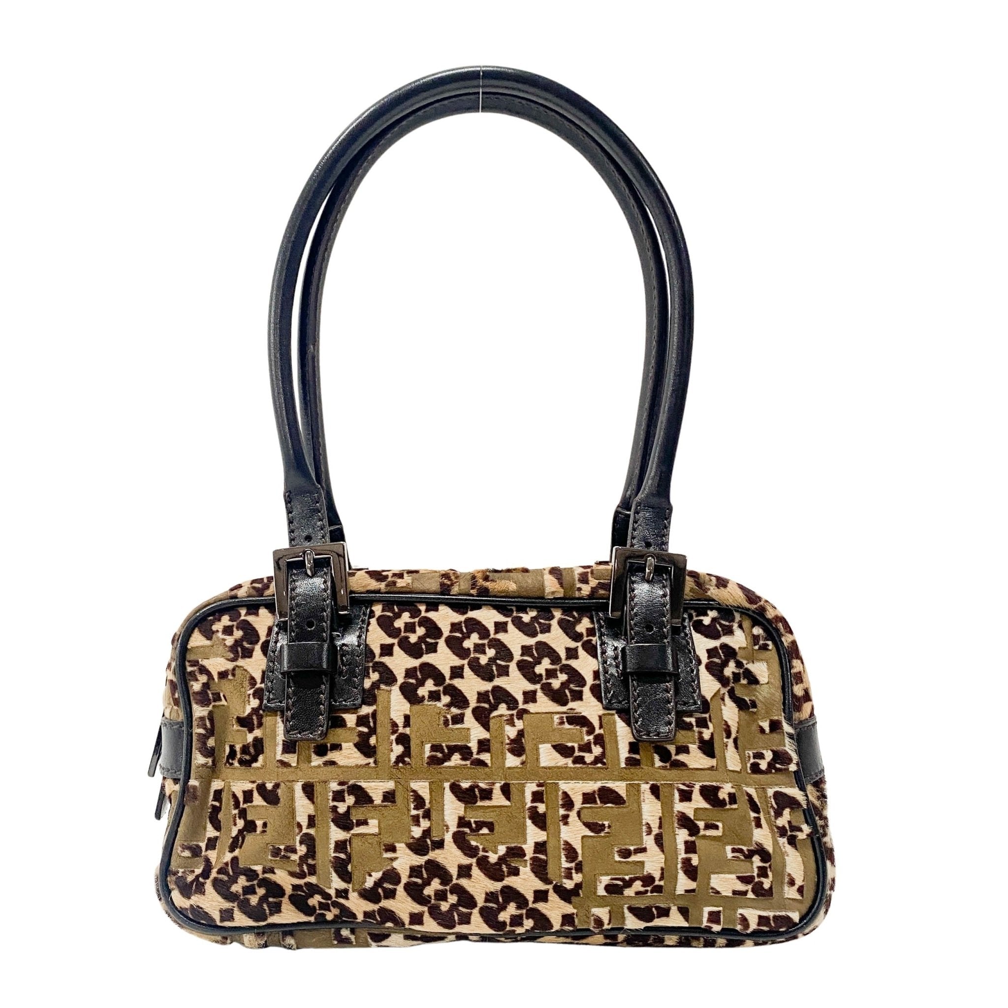 FENDI Zucca Leopard Print Pony Hair Shoulder Bag, in , Sold by HIVE PRELOVED - Shoulder Bags, ,