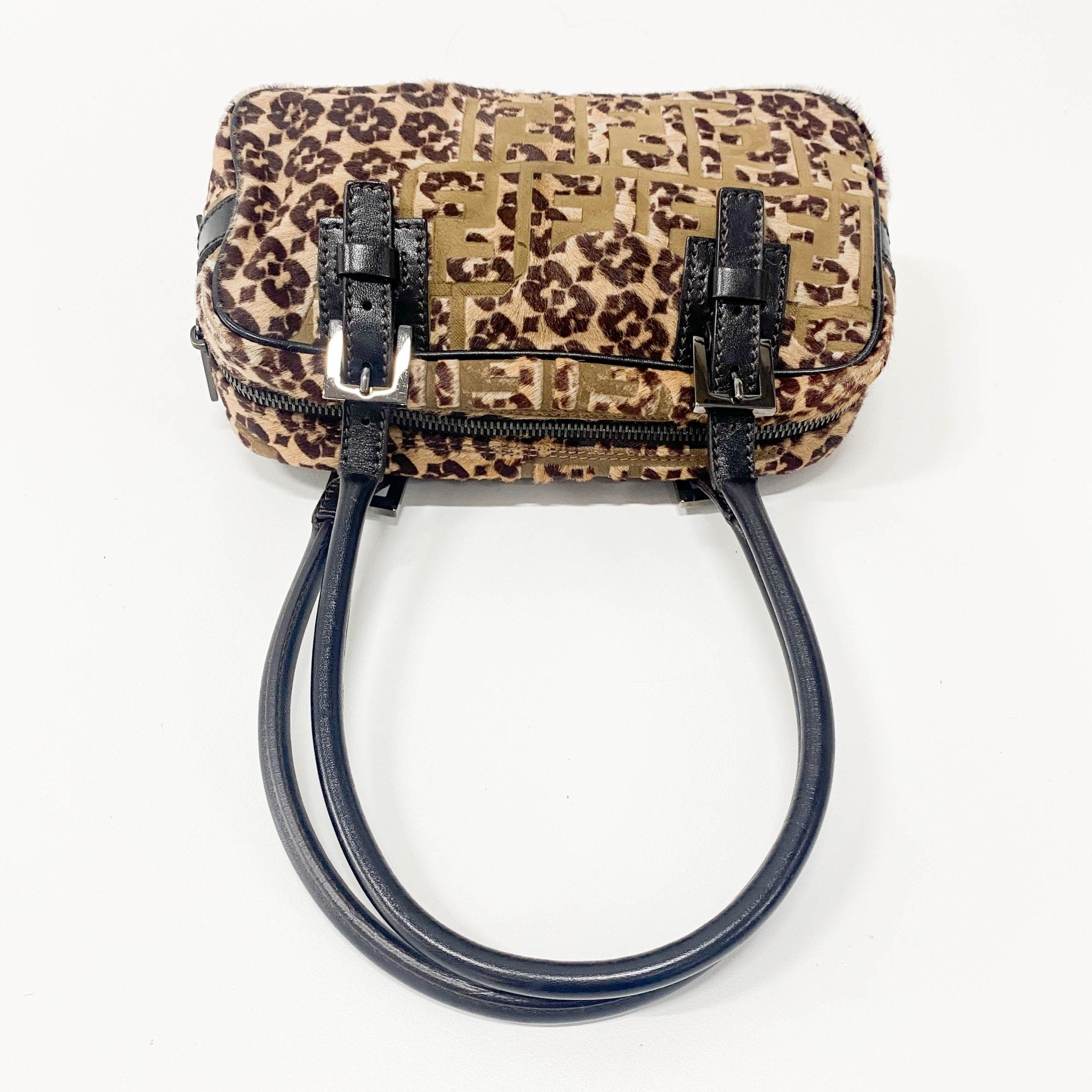 FENDI Zucca Leopard Print Pony Hair Shoulder Bag, in , Sold by HIVE PRELOVED - Shoulder Bags, ,