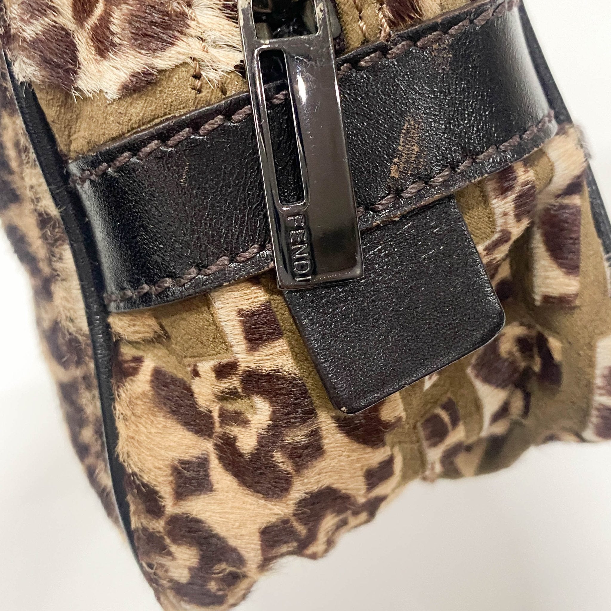 FENDI Zucca Leopard Print Pony Hair Shoulder Bag, in , Sold by HIVE PRELOVED - Shoulder Bags, ,