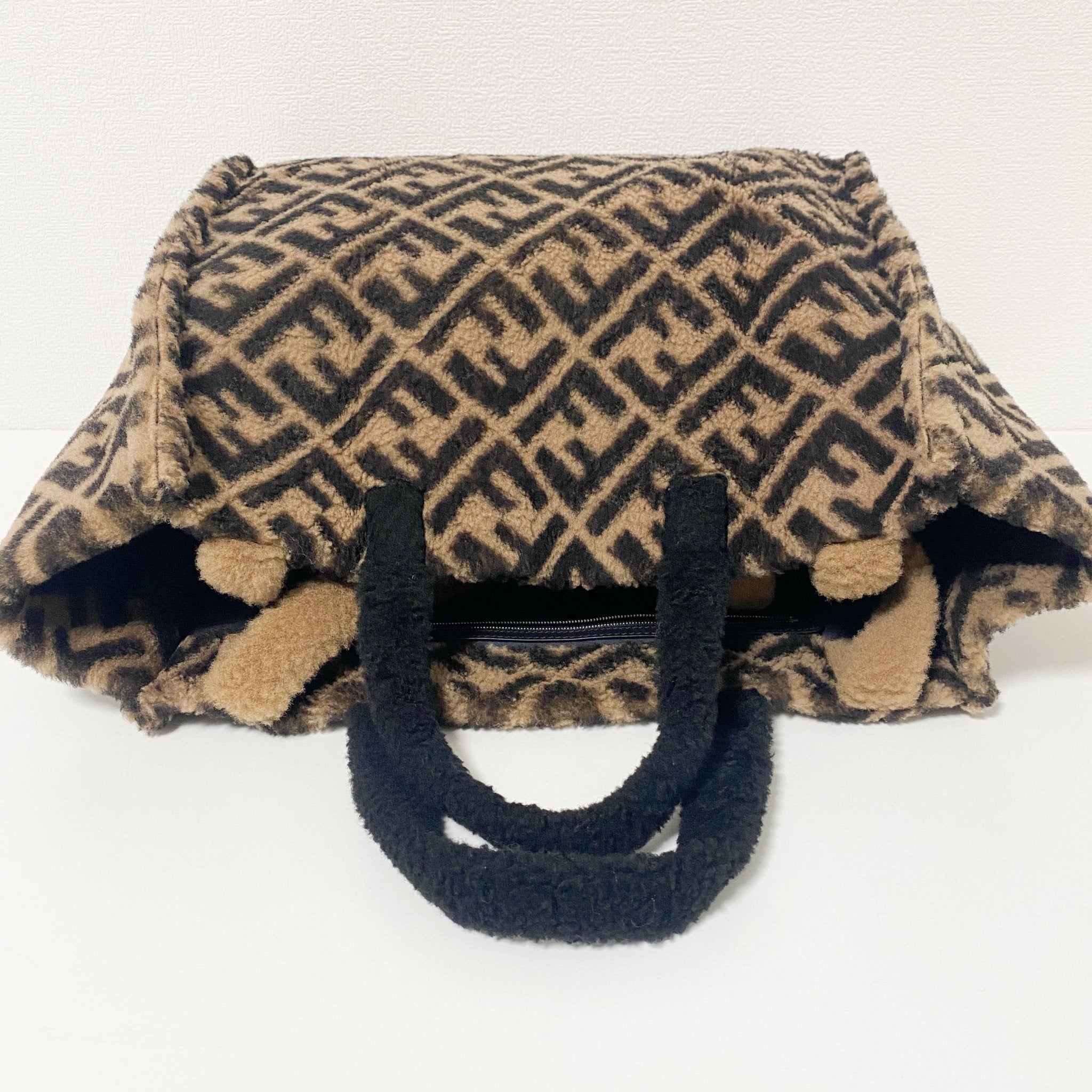 FENDI Zucca Shearling Tote Shoulder bag, in , Sold by HIVE PRELOVED - Totes, ,