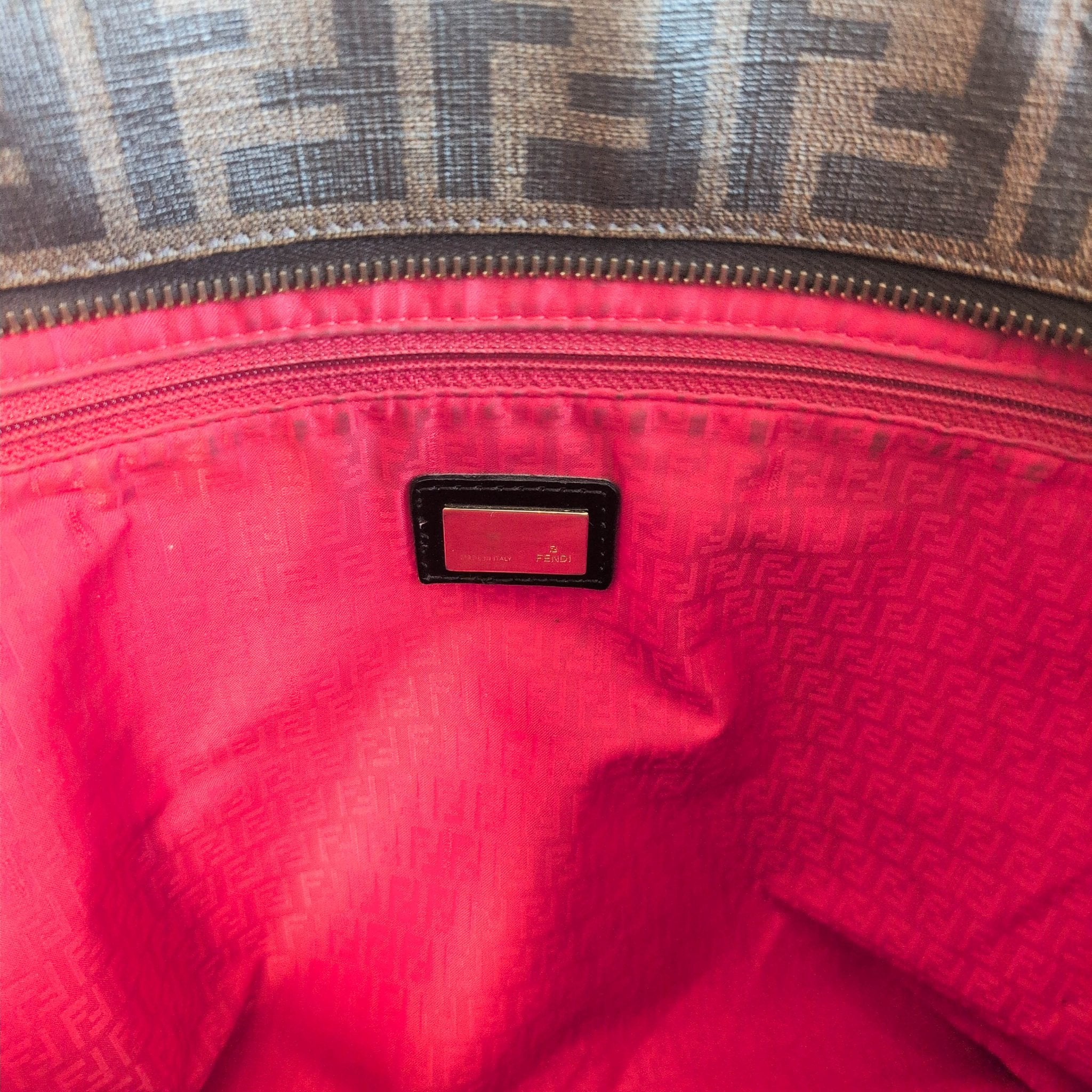 FENDI Zucca Spalmati Patent Baguette Print Medium Roll Tote, in , Sold by HIVE PRELOVED - Totes, ,