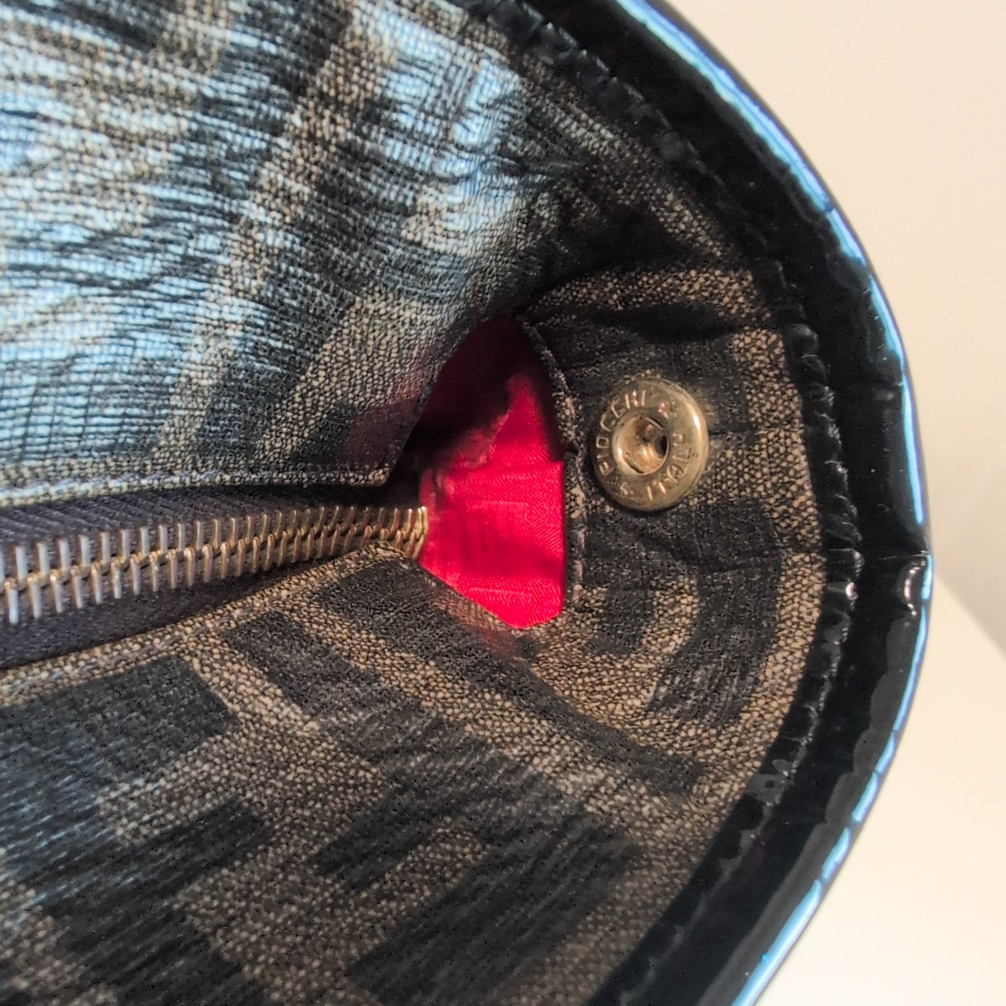 FENDI Zucca Spalmati Patent Baguette Print Medium Roll Tote, in , Sold by HIVE PRELOVED - Totes, ,