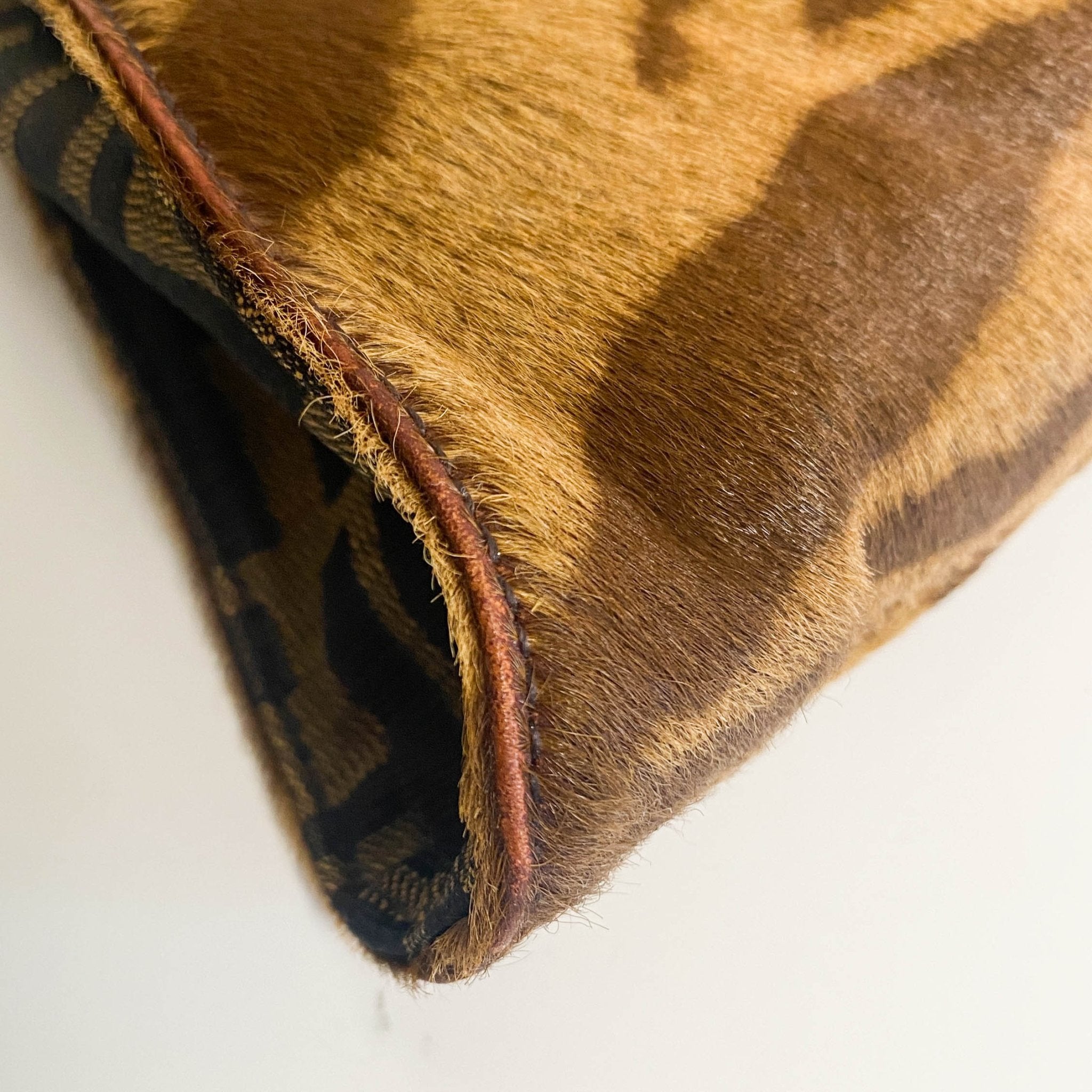 FENDI Zucca/Zebra Print Pony Hair Shoulder Bag, in , Sold by HIVE PRELOVED - Handle Bags, Shoulder Bags,