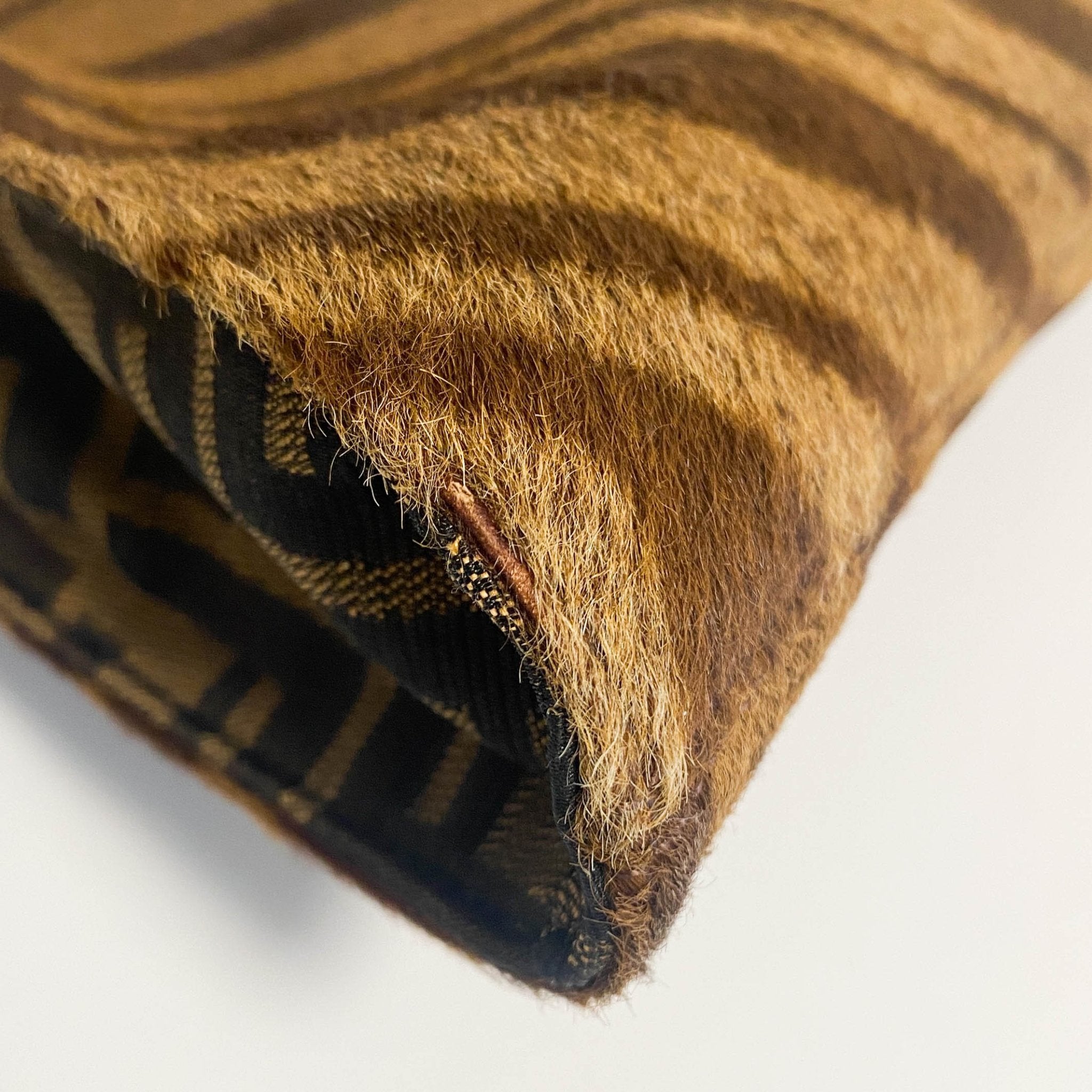 FENDI Zucca/Zebra Print Pony Hair Shoulder Bag, in , Sold by HIVE PRELOVED - Handle Bags, Shoulder Bags,