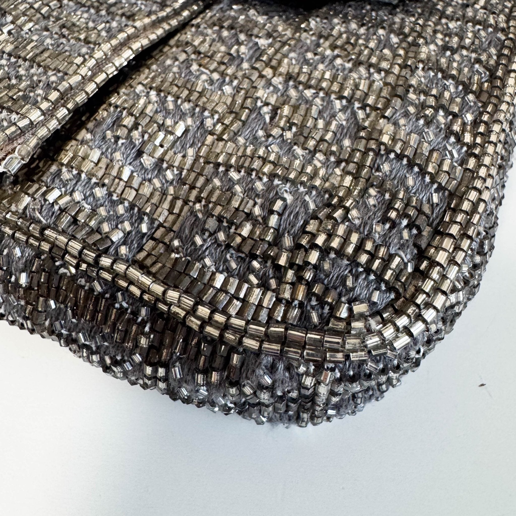 FENDI Zuccino Beaded Silver Baguette Mini Shoulder Bag, in , Sold by HIVE PRELOVED - Handle Bags, Mini bags,
