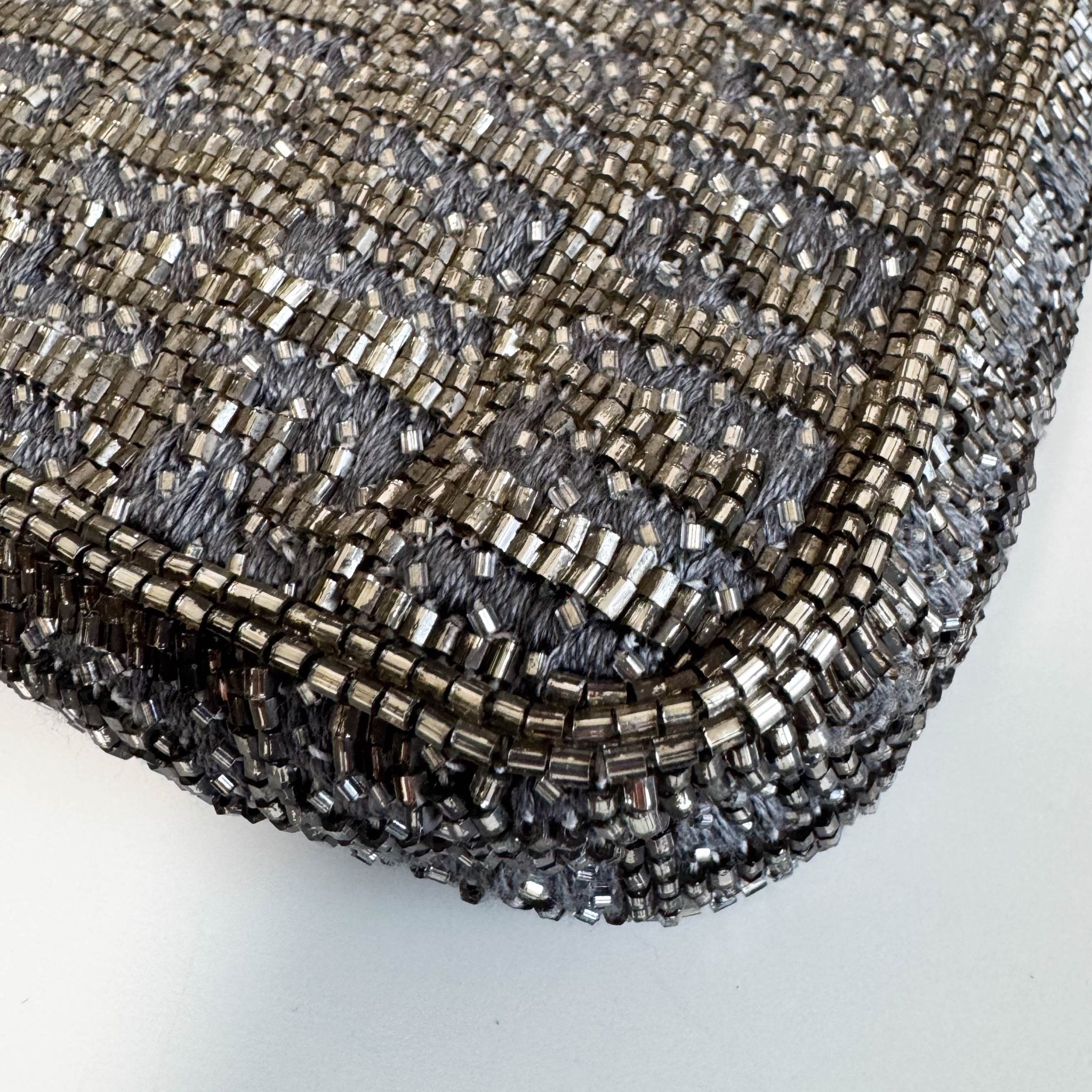 FENDI Zuccino Beaded Silver Baguette Mini Shoulder Bag, in , Sold by HIVE PRELOVED - Handle Bags, Mini bags,