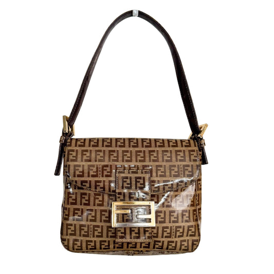 FENDI Zuccino Patent Mini Baguette Hand Shoulder Bag, in , Sold by HIVE PRELOVED - Shoulder Bags, ,