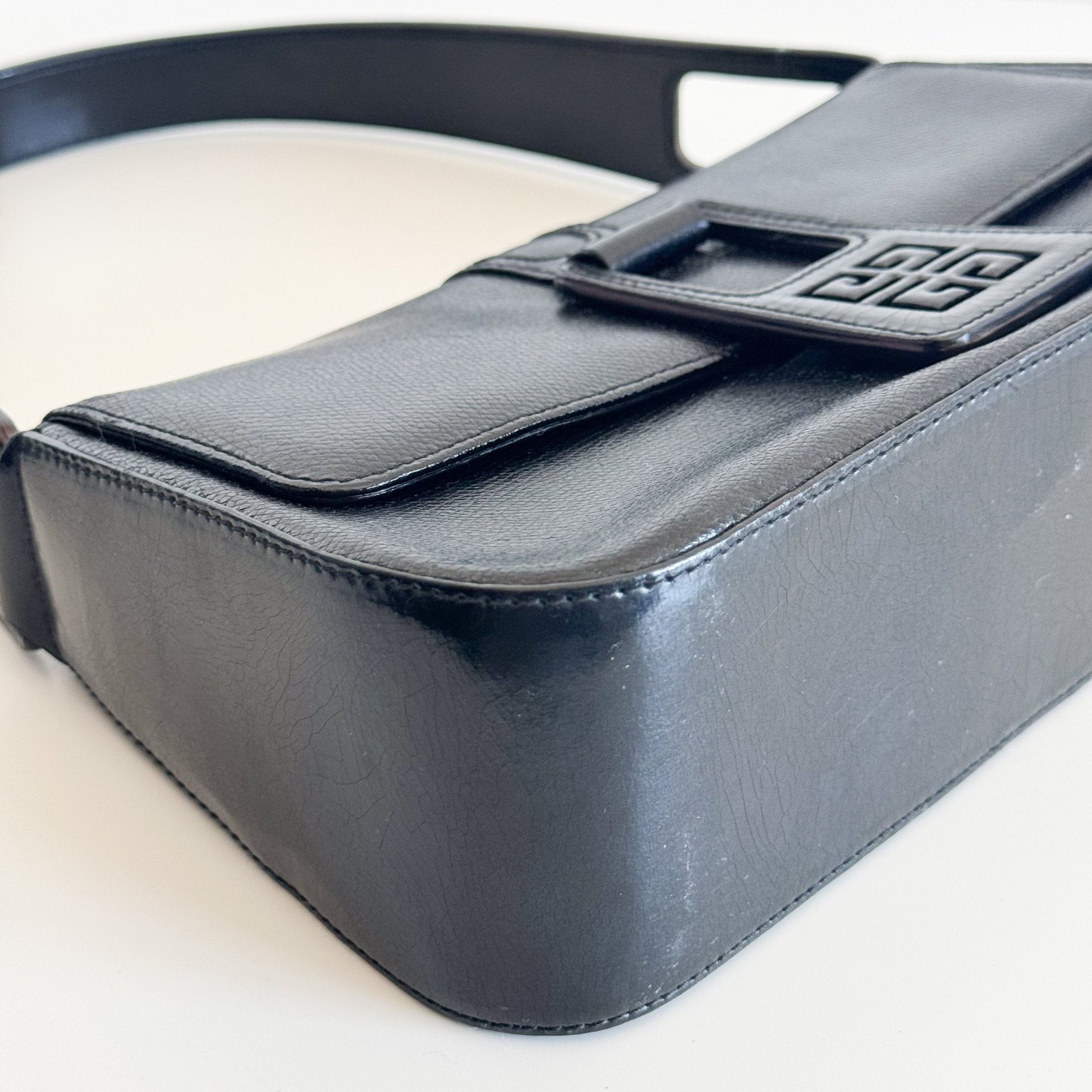 GIVENCHY Black Leather 4G Logo Shoulder Bag, in , Sold by HIVE PRELOVED - Shoulder Bags, ,