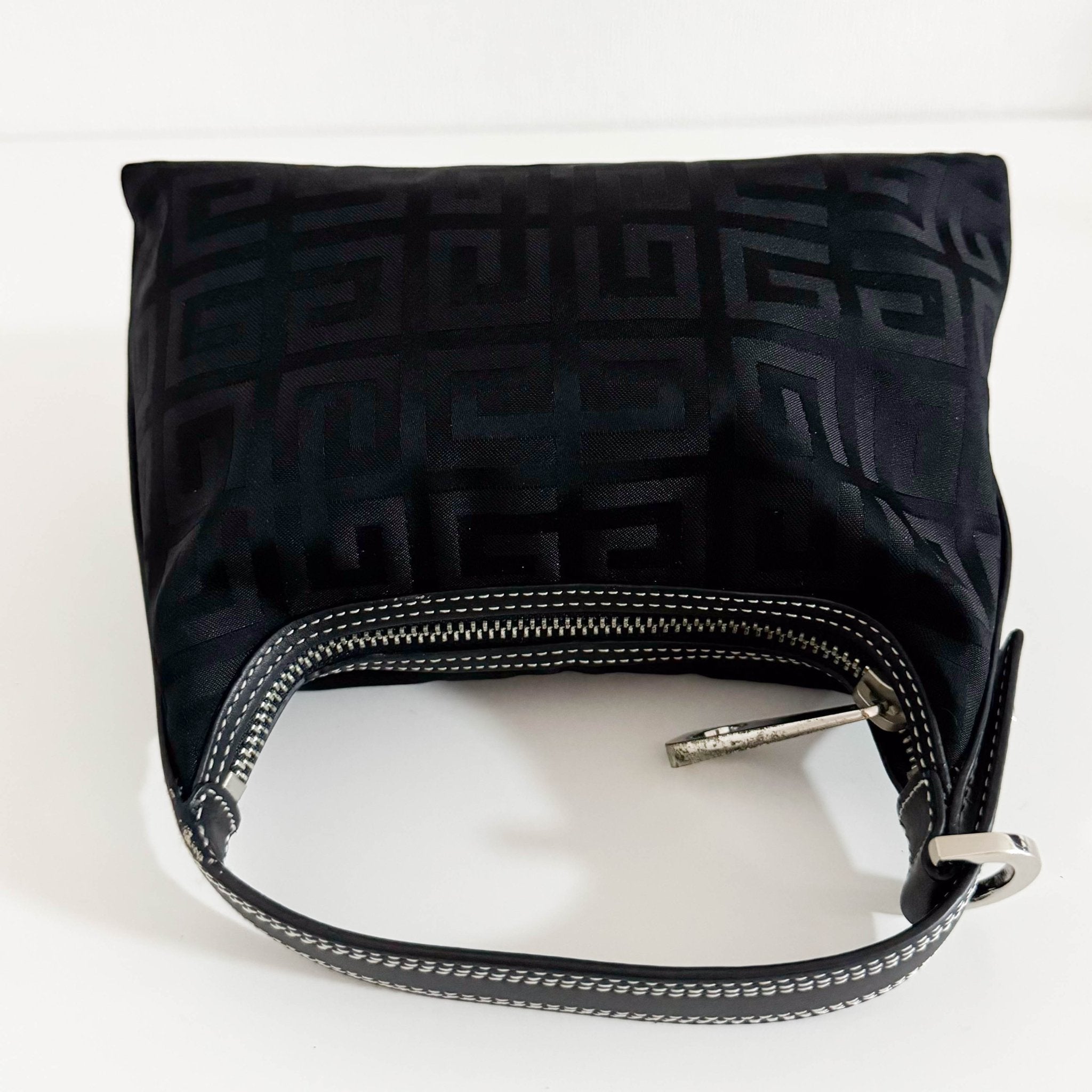 GIVENCHY Logo Printed Nylon / Leather Black Mini Pouch Bag, in , Sold by HIVE PRELOVED - Handle Bags, ,