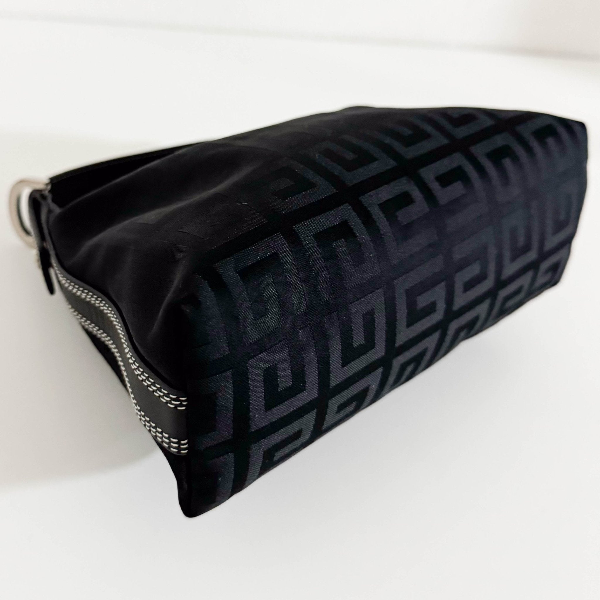 GIVENCHY Logo Printed Nylon / Leather Black Mini Pouch Bag, in , Sold by HIVE PRELOVED - Handle Bags, ,