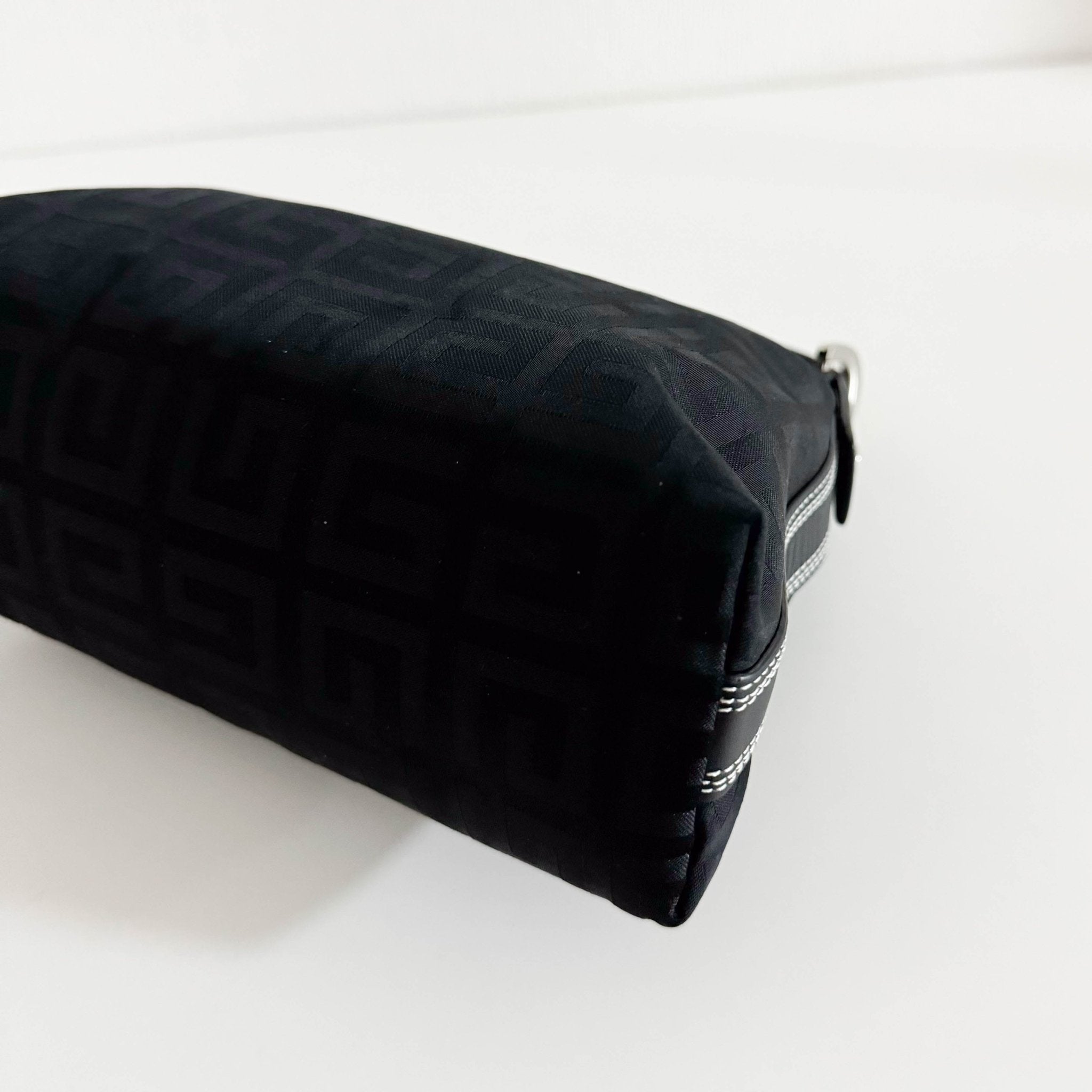 GIVENCHY Logo Printed Nylon / Leather Black Mini Pouch Bag, in , Sold by HIVE PRELOVED - Handle Bags, ,