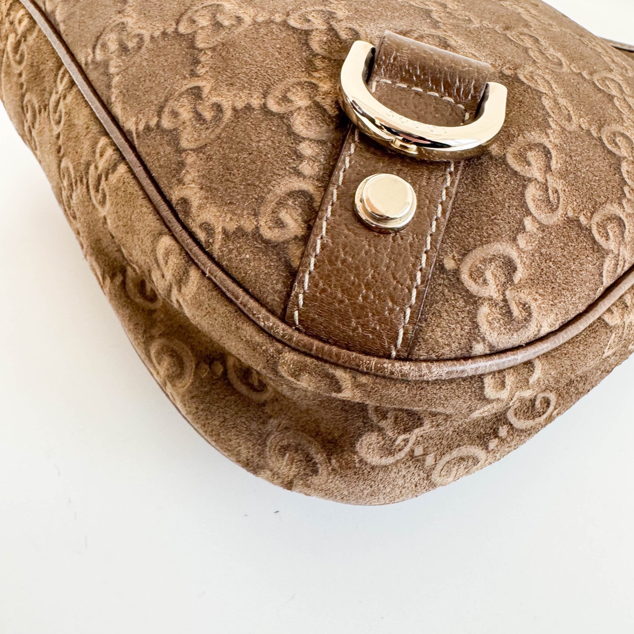 GUCCI Abbey Brown GG Suede Shoulder Bag, in , Sold by HIVE PRELOVED - Shoulder Bags, ,