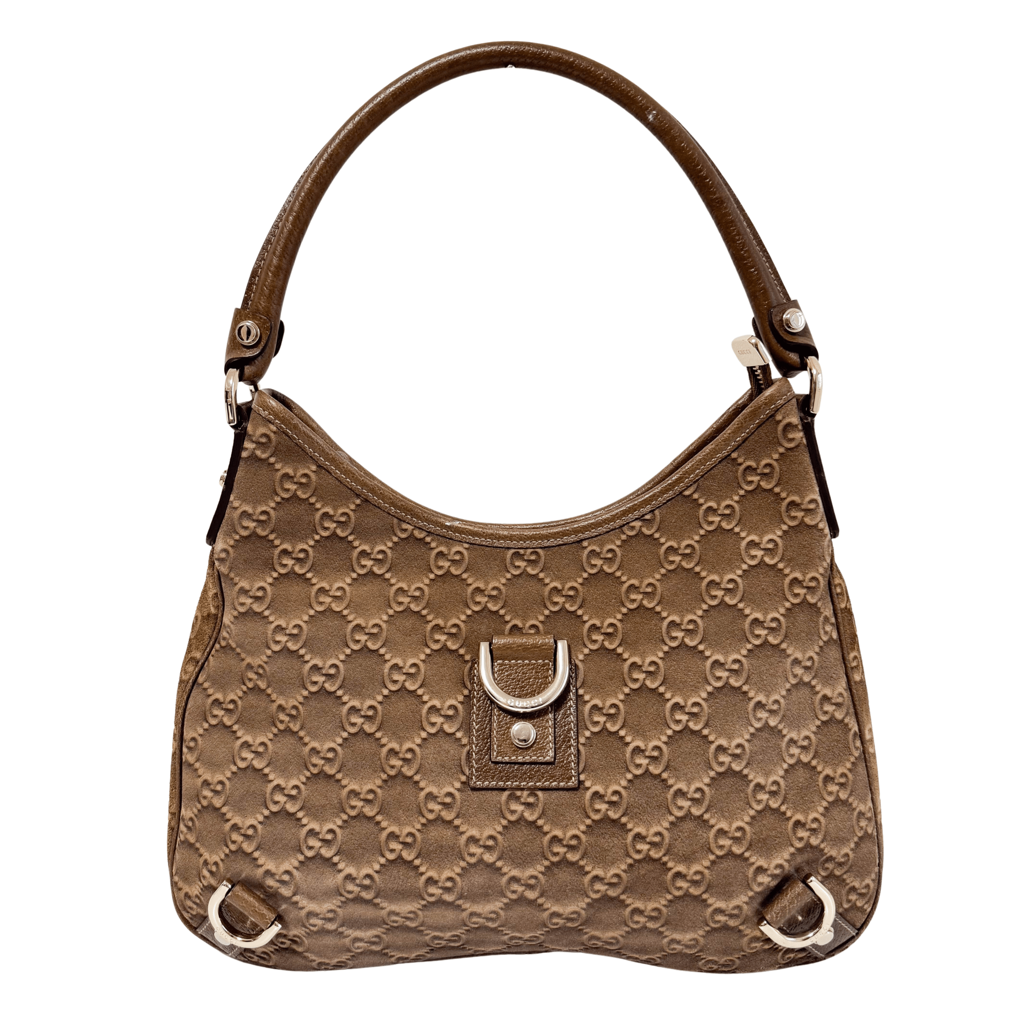GUCCI Abbey Brown GG Suede Shoulder Bag, in , Sold by HIVE PRELOVED - Shoulder Bags, ,